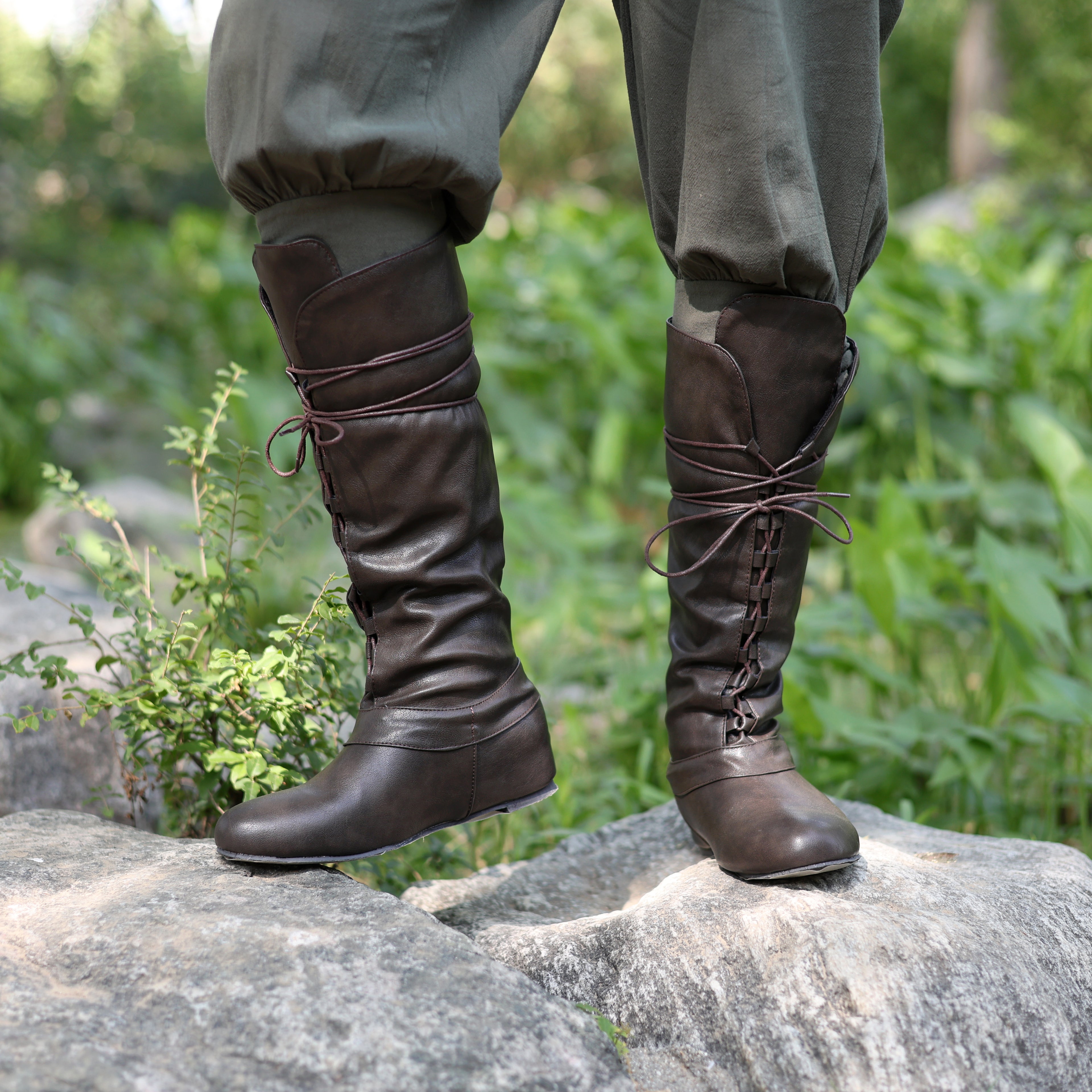 Medieval LARP High Lace Boots