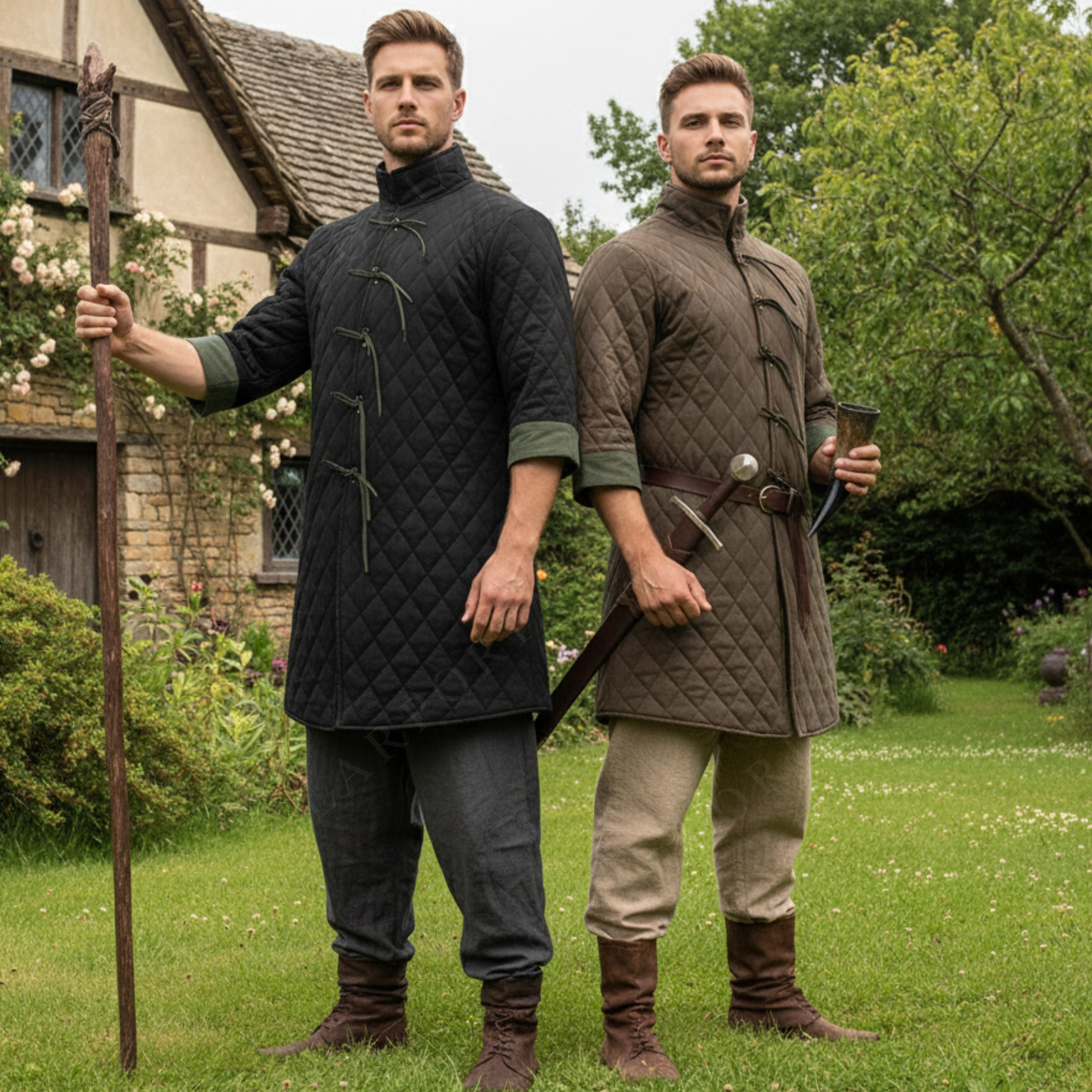 Quilted Gambeson Medieval Padded Tunic