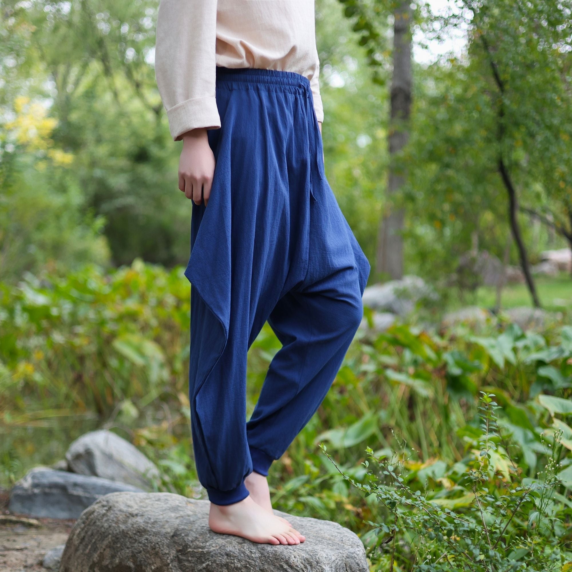Medieval Blue Harem LARP Pants