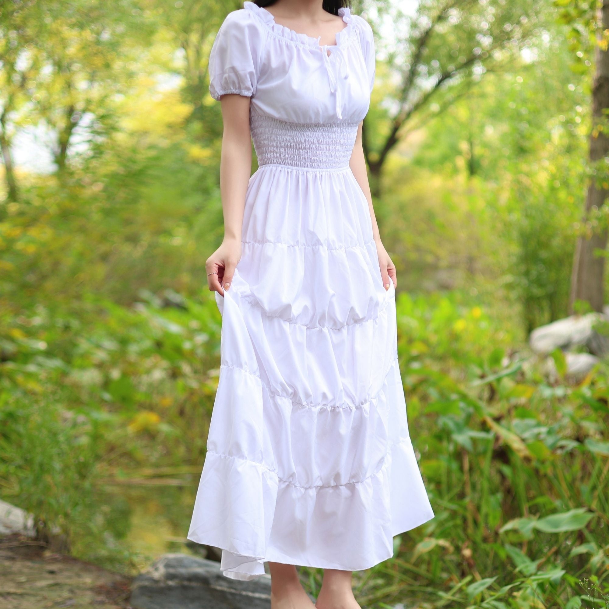 Beige Medieval Renaissance Dress