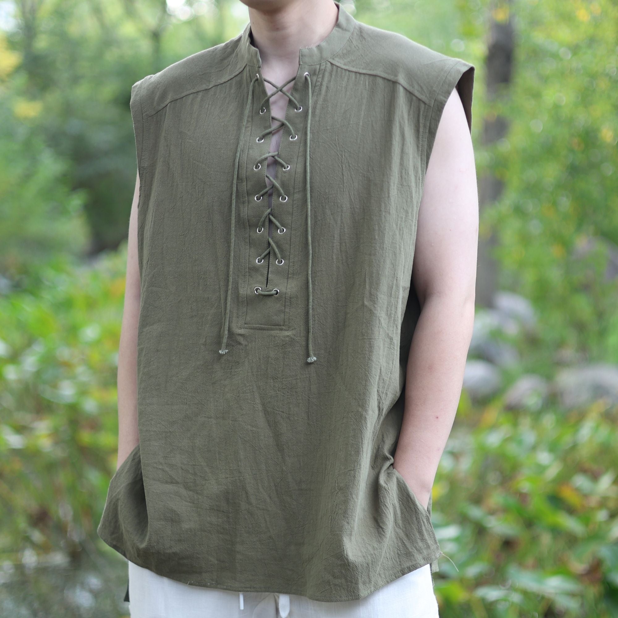 Green Medieval Sleeveless Tunic