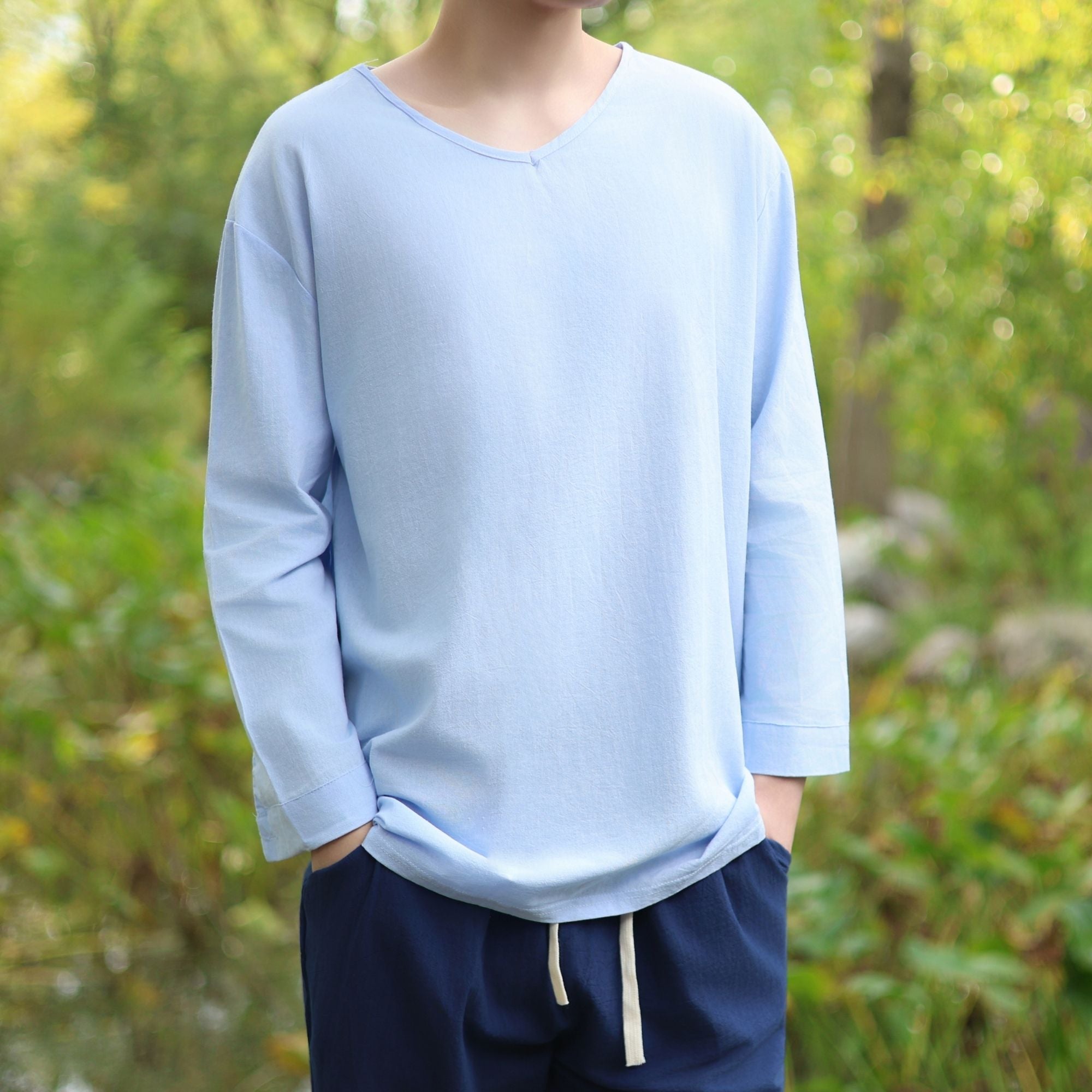 Navy Blue Medieval Long Sleeve Tunic