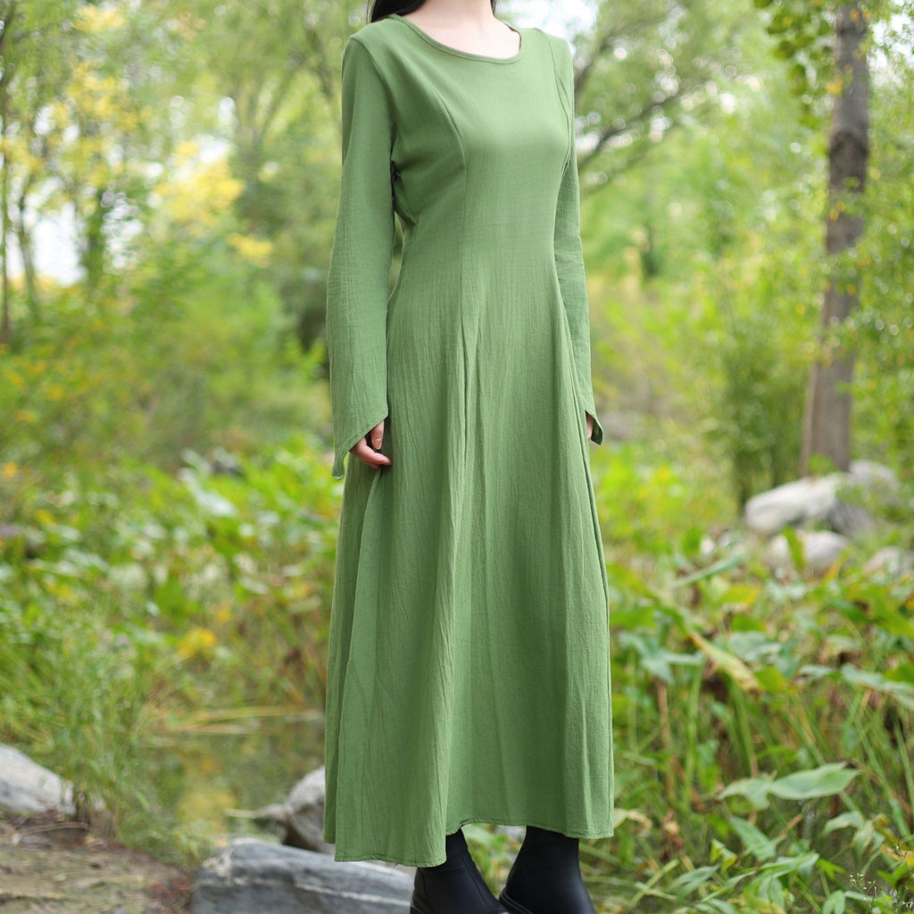 Green Medieval Peasant Dress