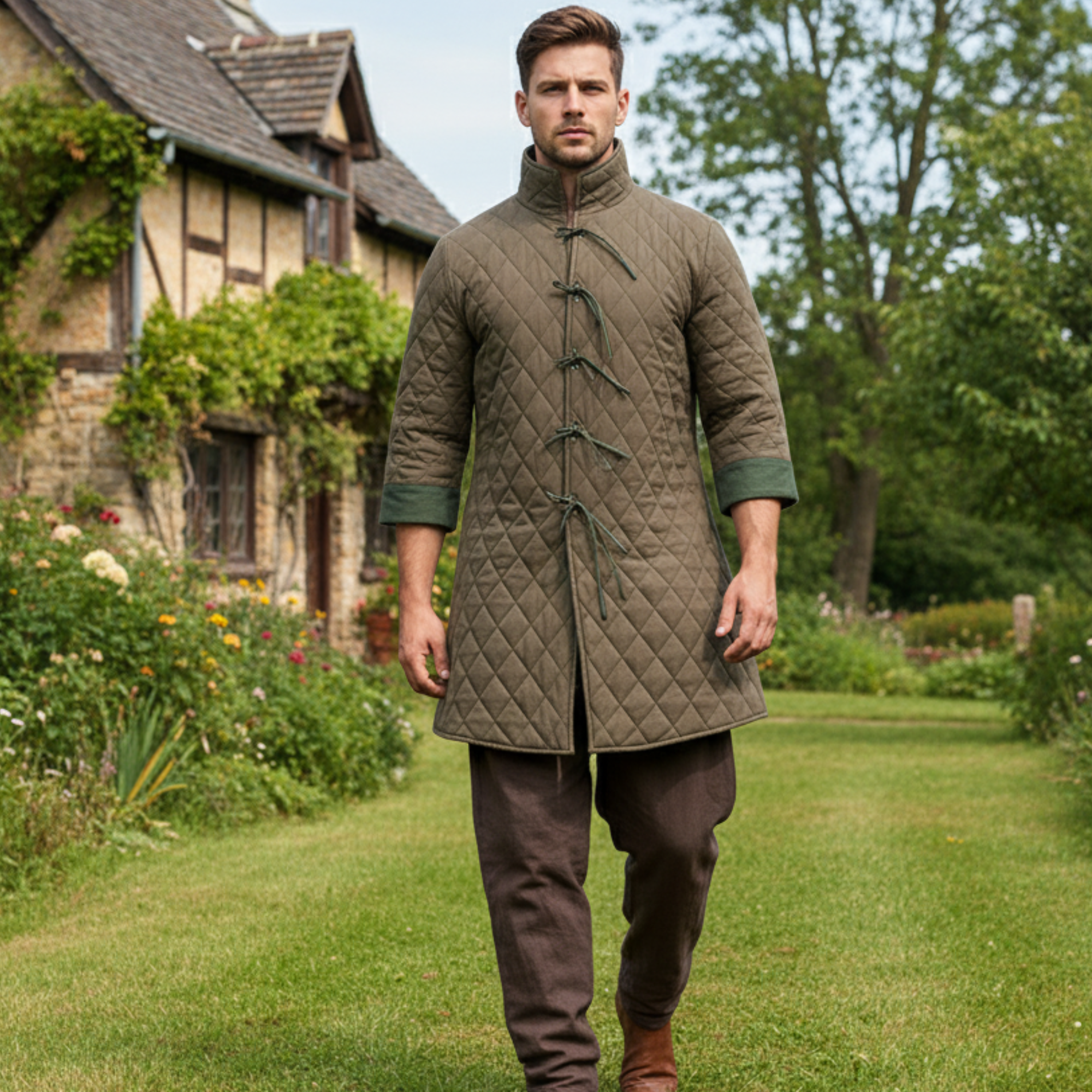 Quilted Gambeson Medieval Padded Tunic