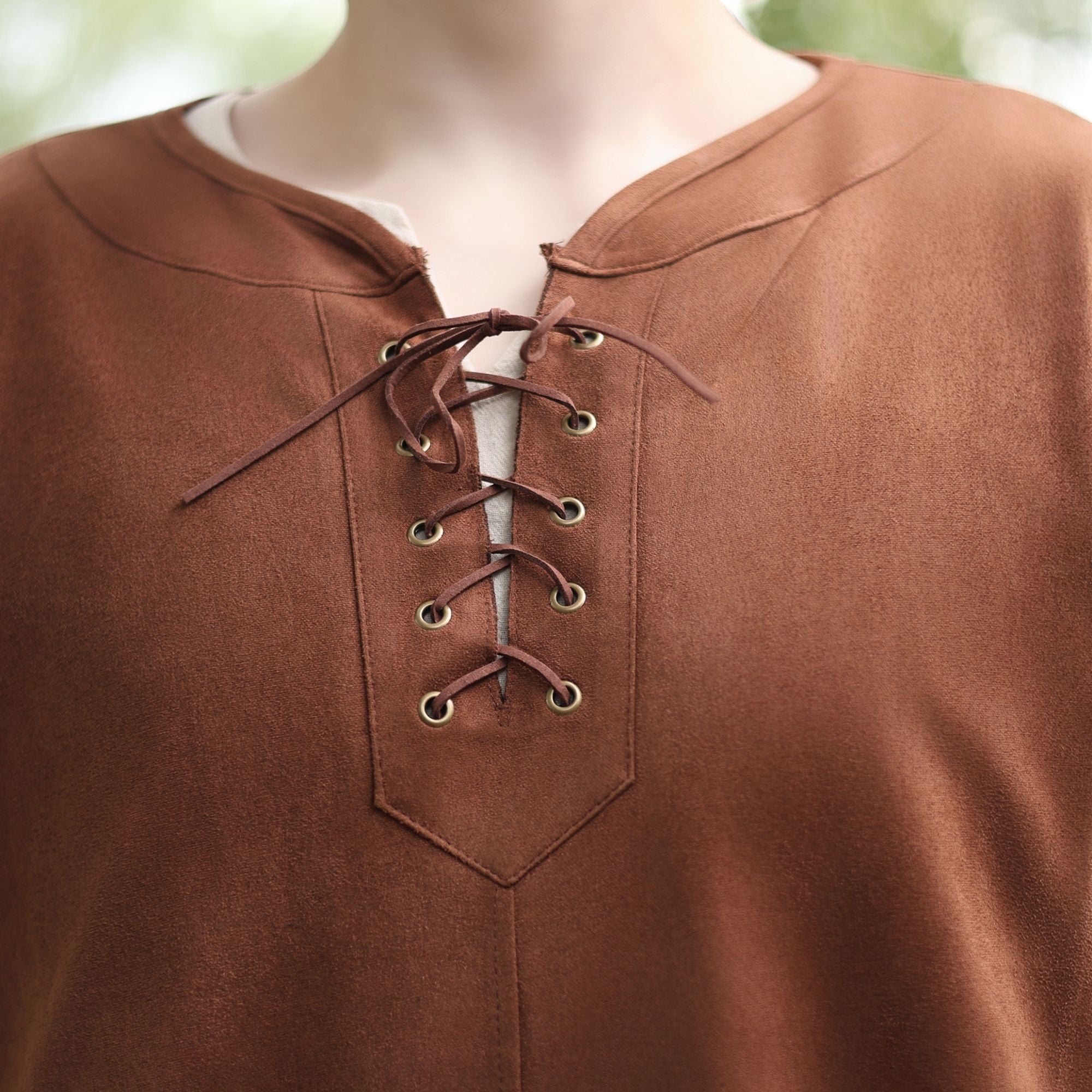 Black Medieval Lace-Up Tunic