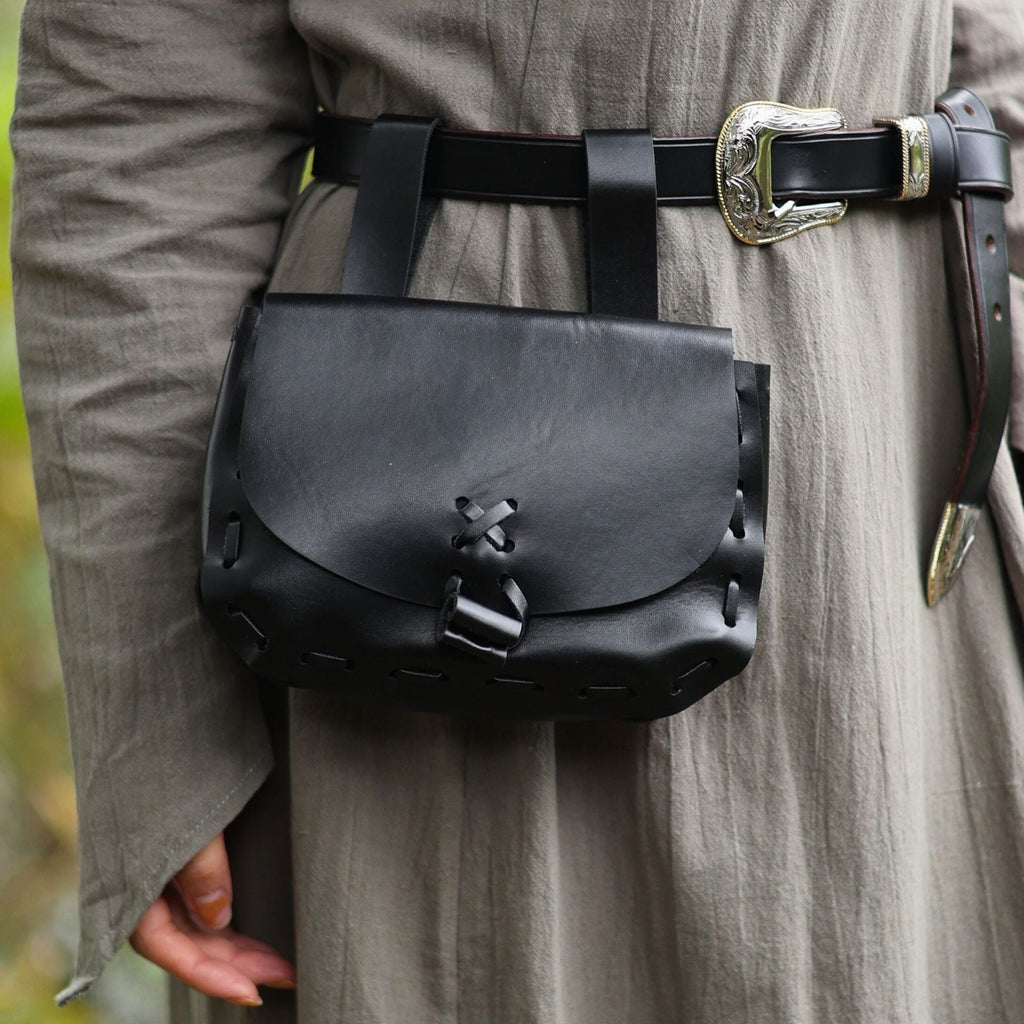 Black Coffee Medieval PU Leather Coin Bag