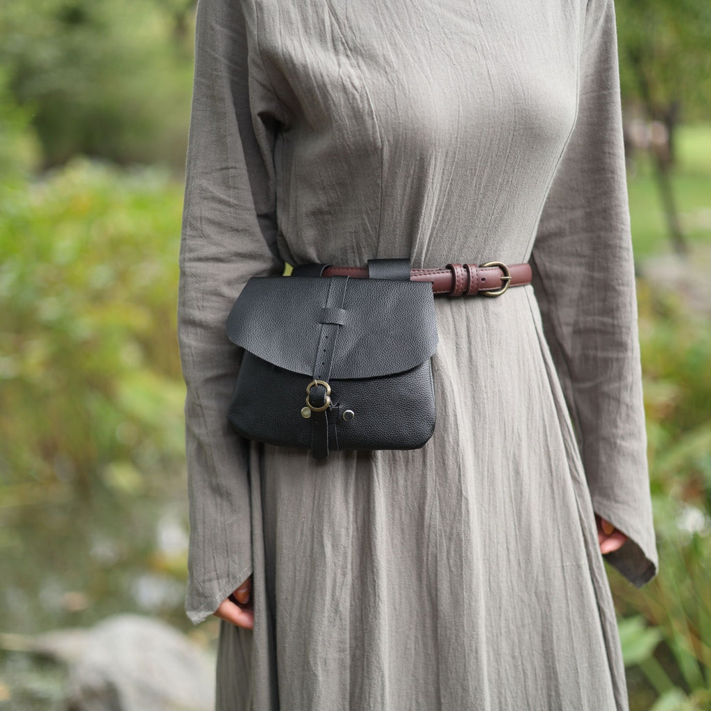 Black Medieval PU Leather Belt Pouch (Copy)