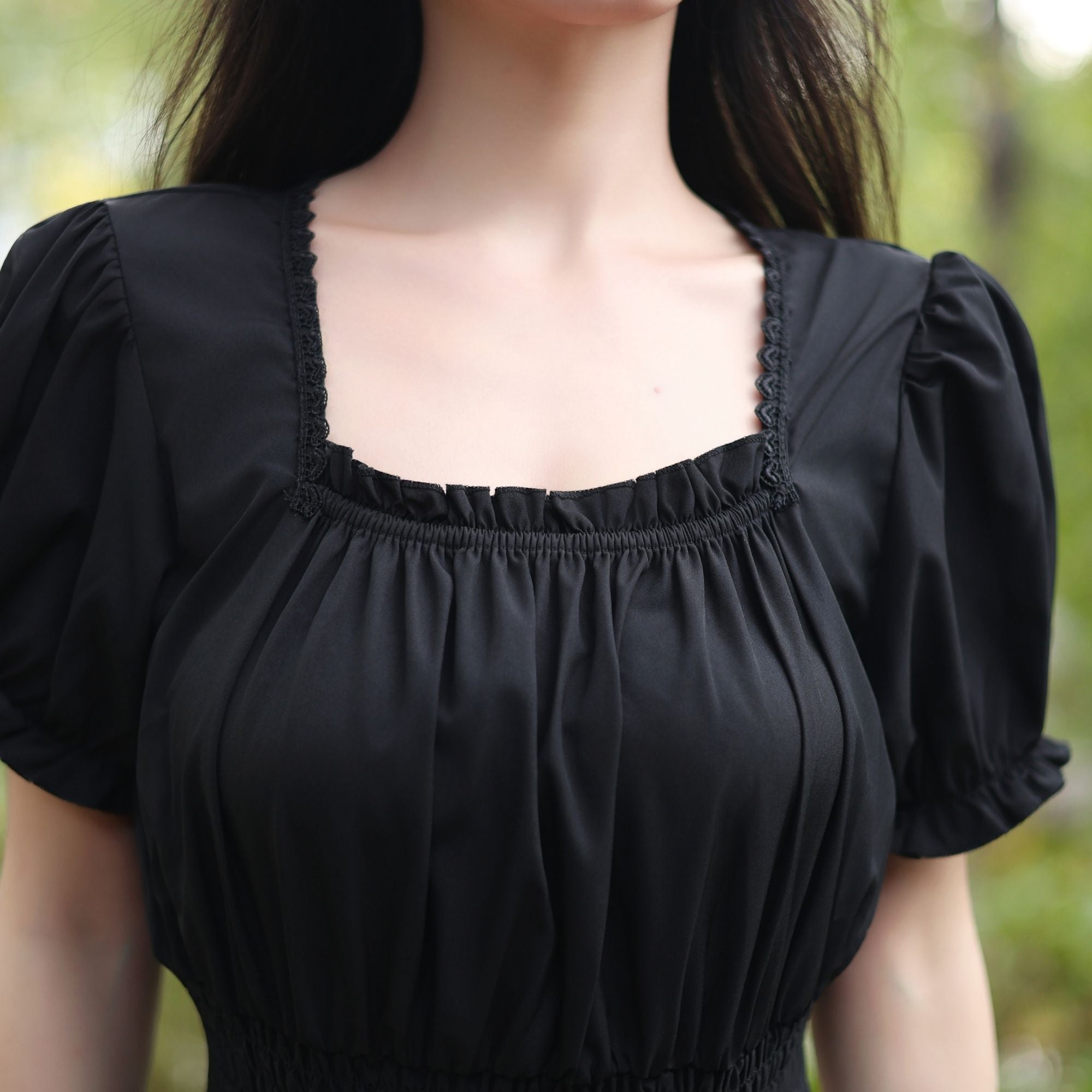 Black Medieval Renaissance Dress – LARP Vintage Gown