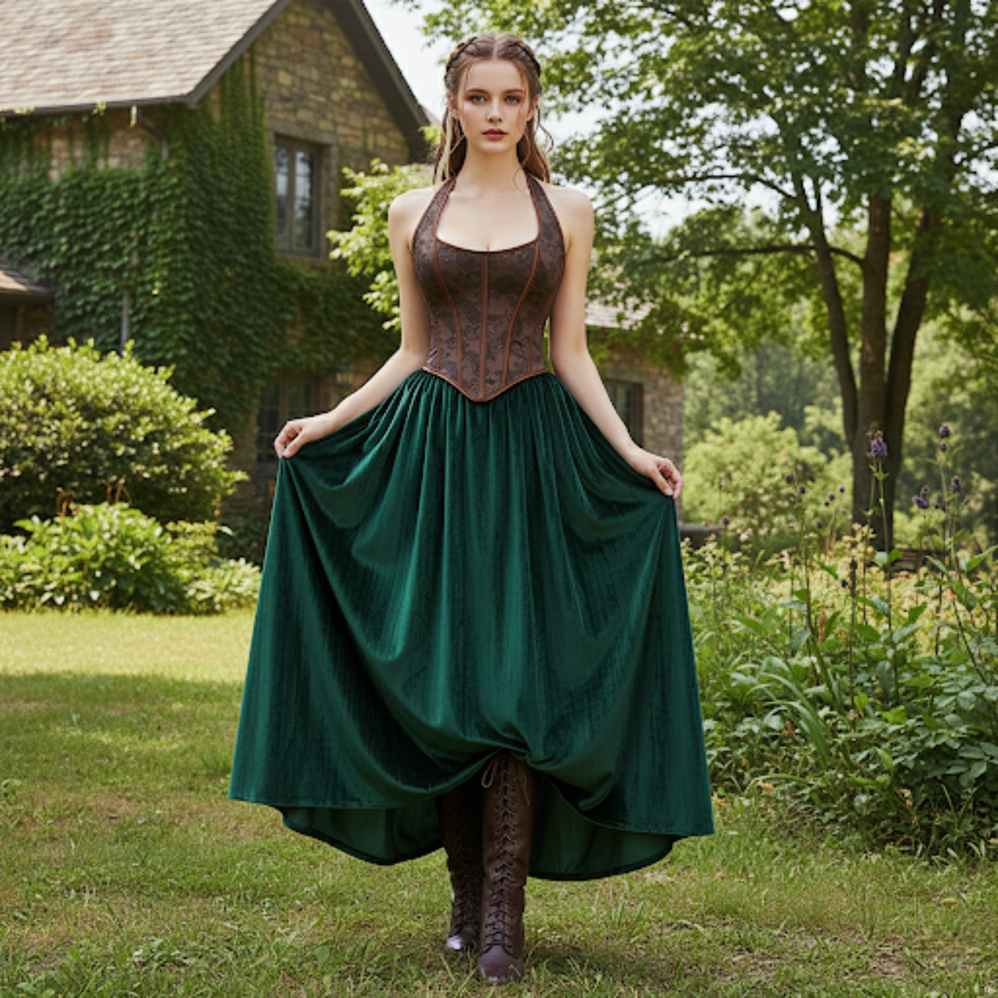 Medieval Corset – Brown Renaissance Fair Corset