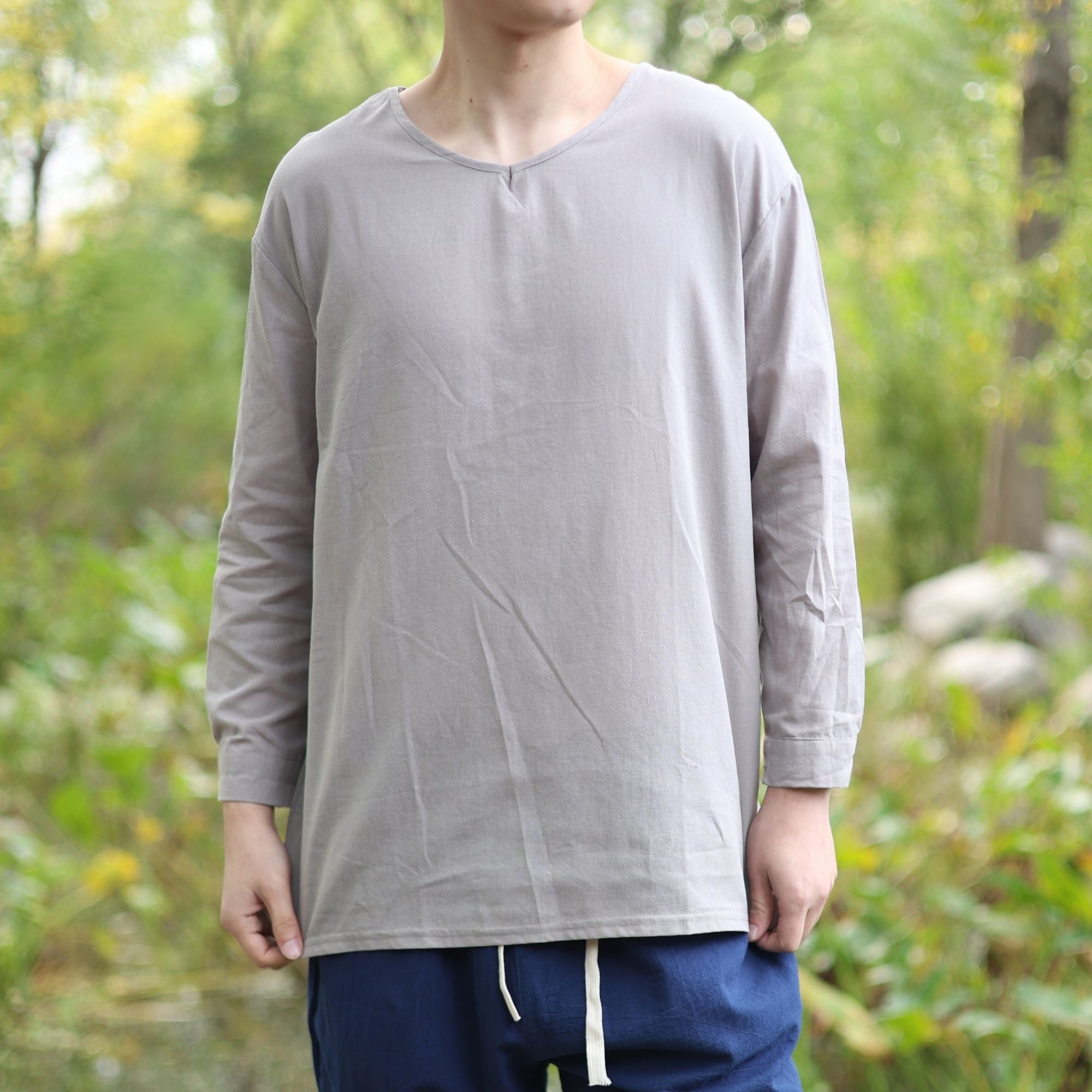 Grey Medieval Long Sleeve Tunic