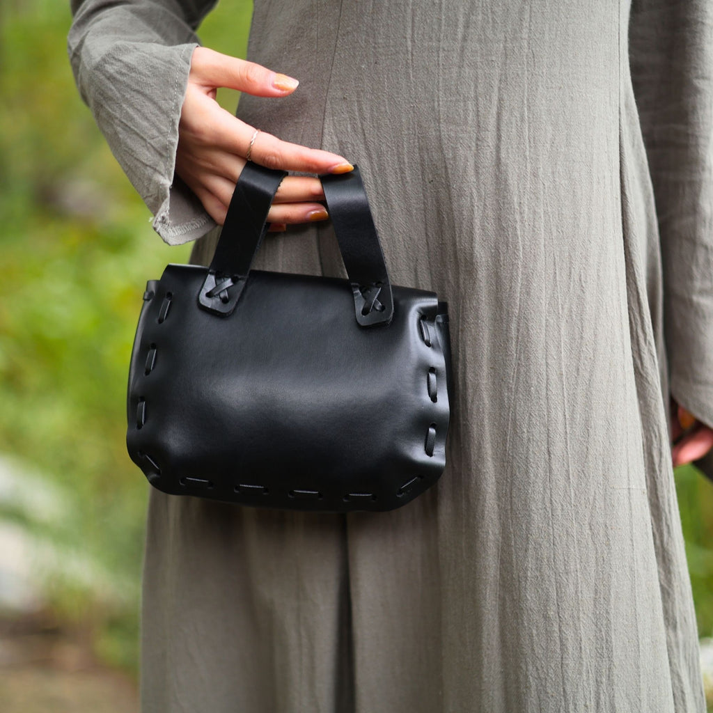 Black Coffee Medieval PU Leather Coin Bag