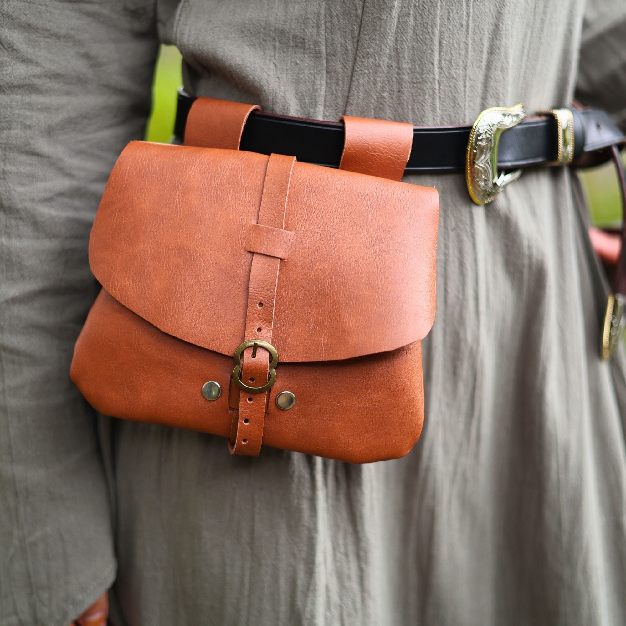 Black Medieval PU Leather Belt Pouch (Copy)