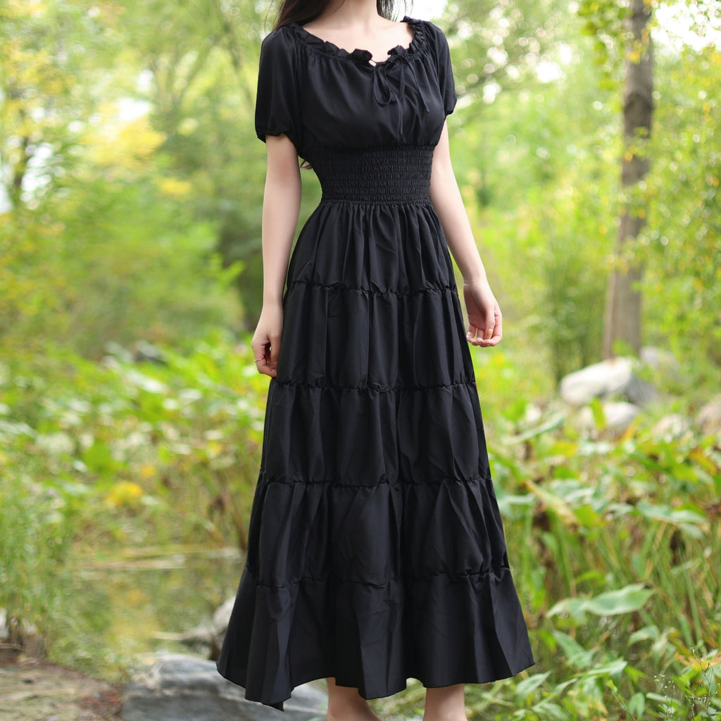 Black Medieval Renaissance Dress