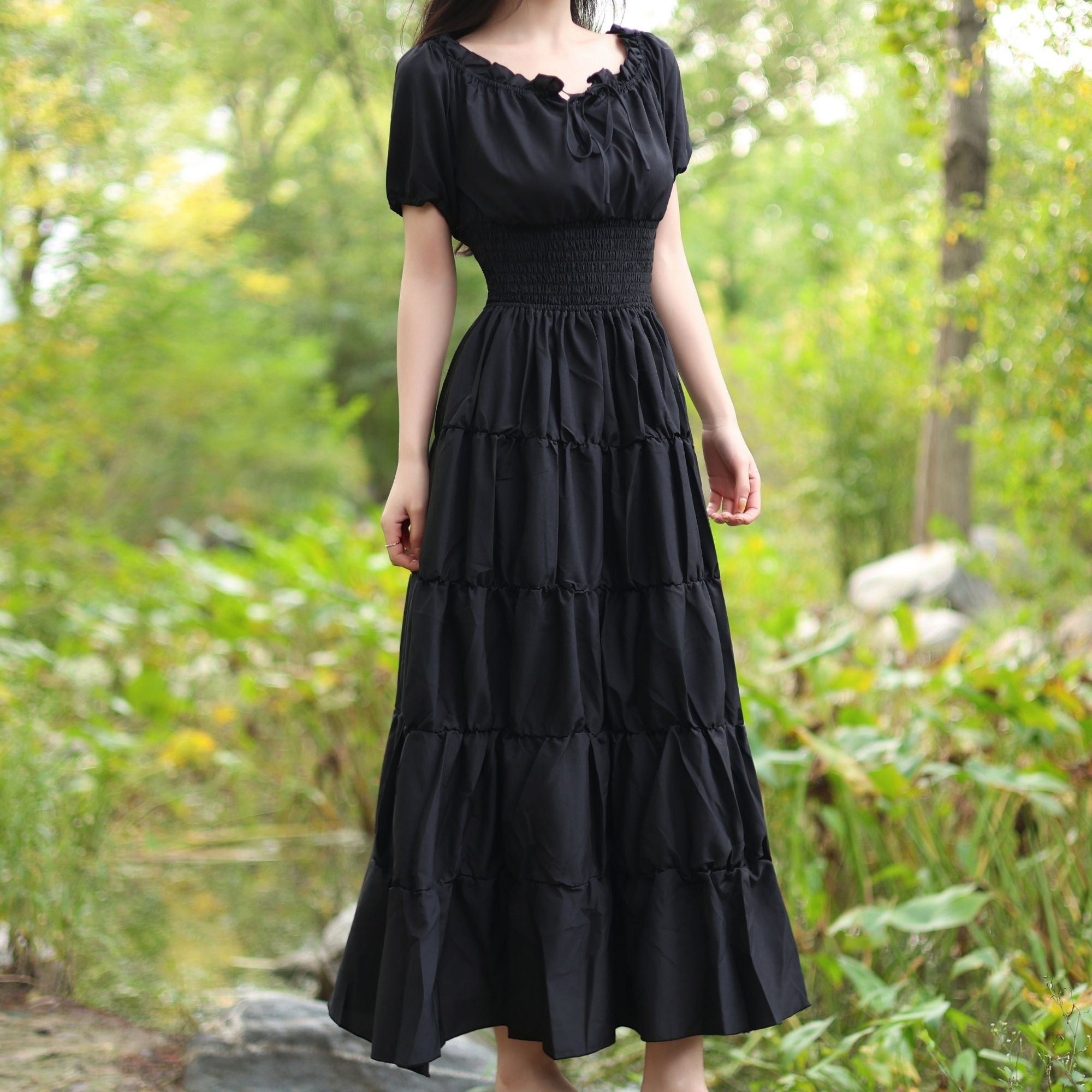 Black Medieval Renaissance Dress