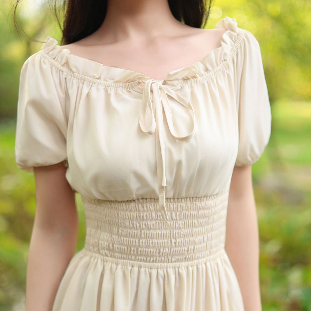 Beige Medieval Renaissance Dress