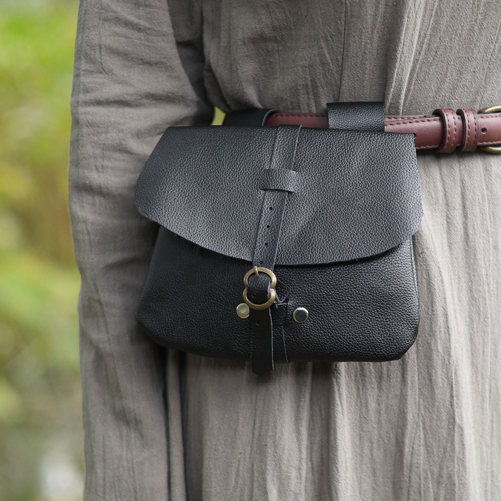 Black Medieval PU Leather Belt Pouch (Copy)
