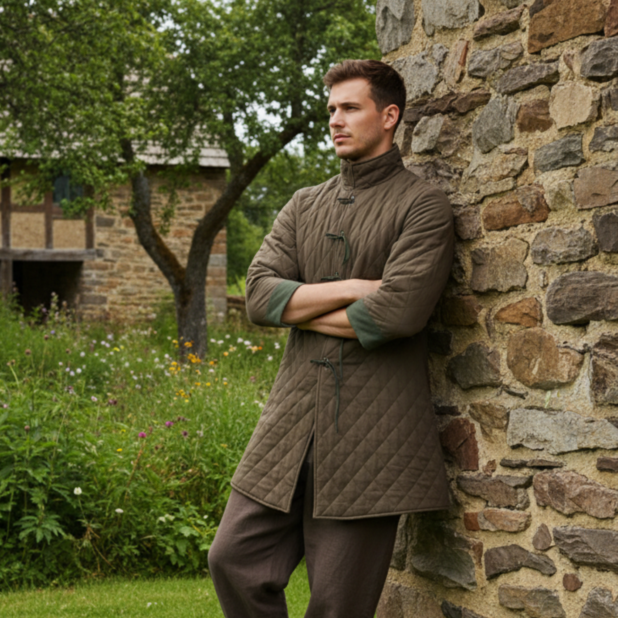 Quilted Gambeson Medieval Padded Tunic