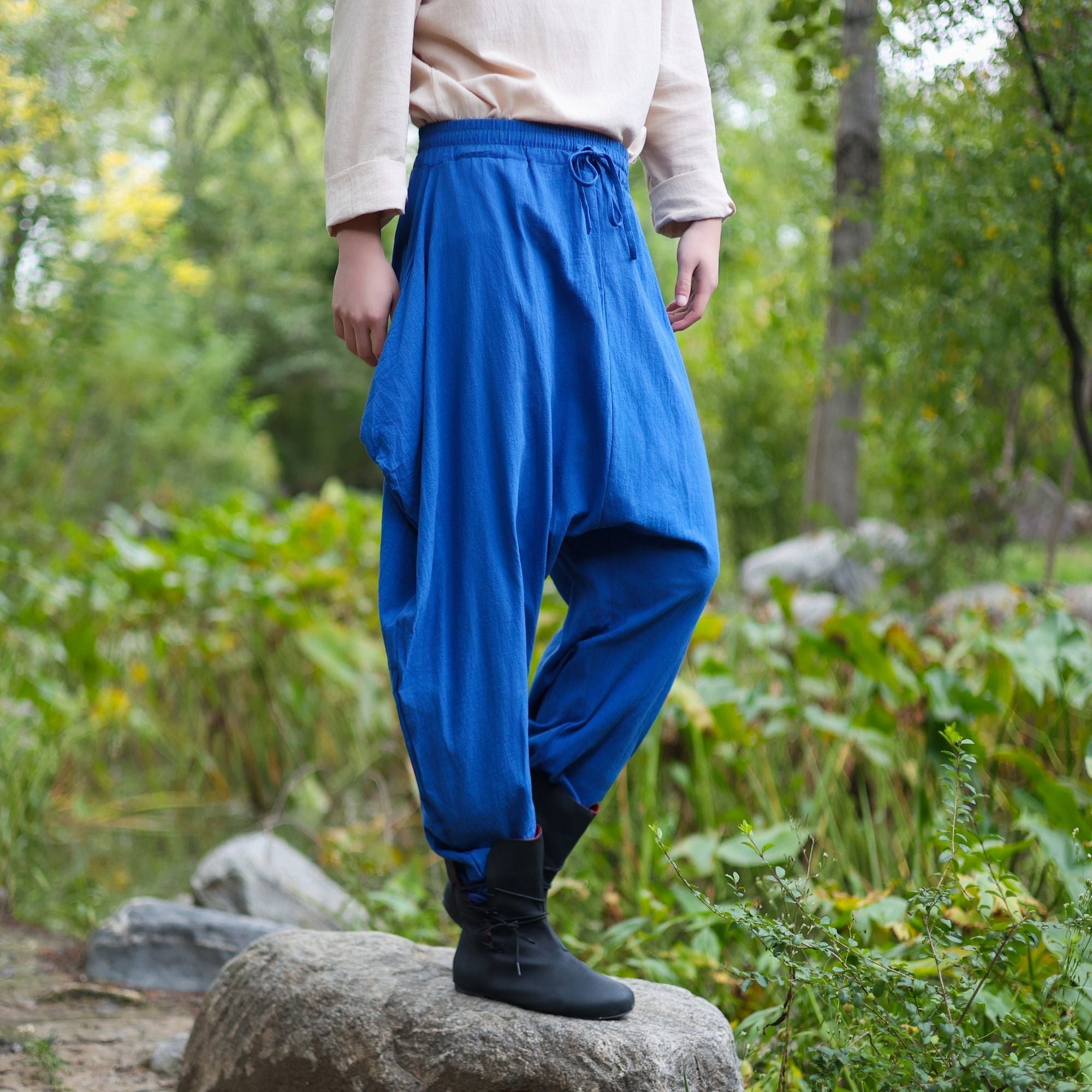 Medieval Gray Harem LARP Pants