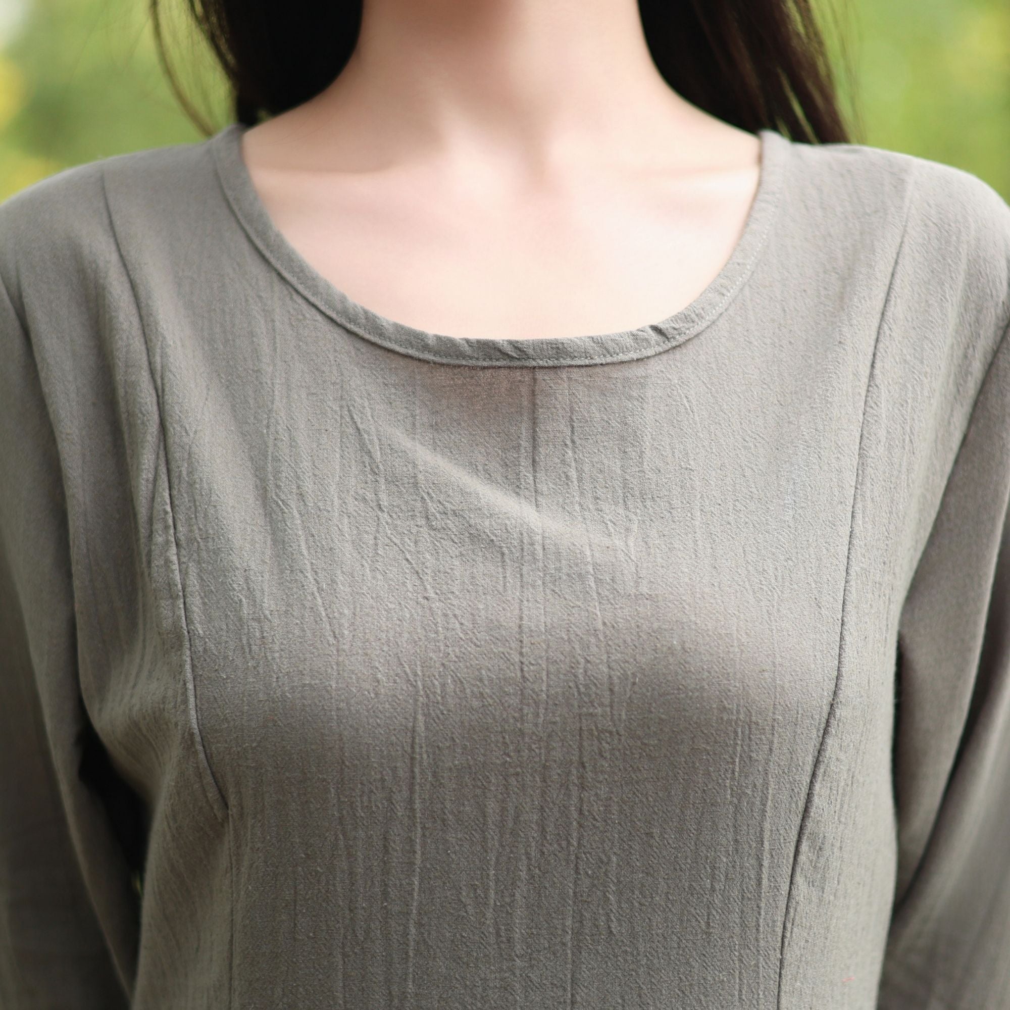 Army Green Medieval Peasant Dress