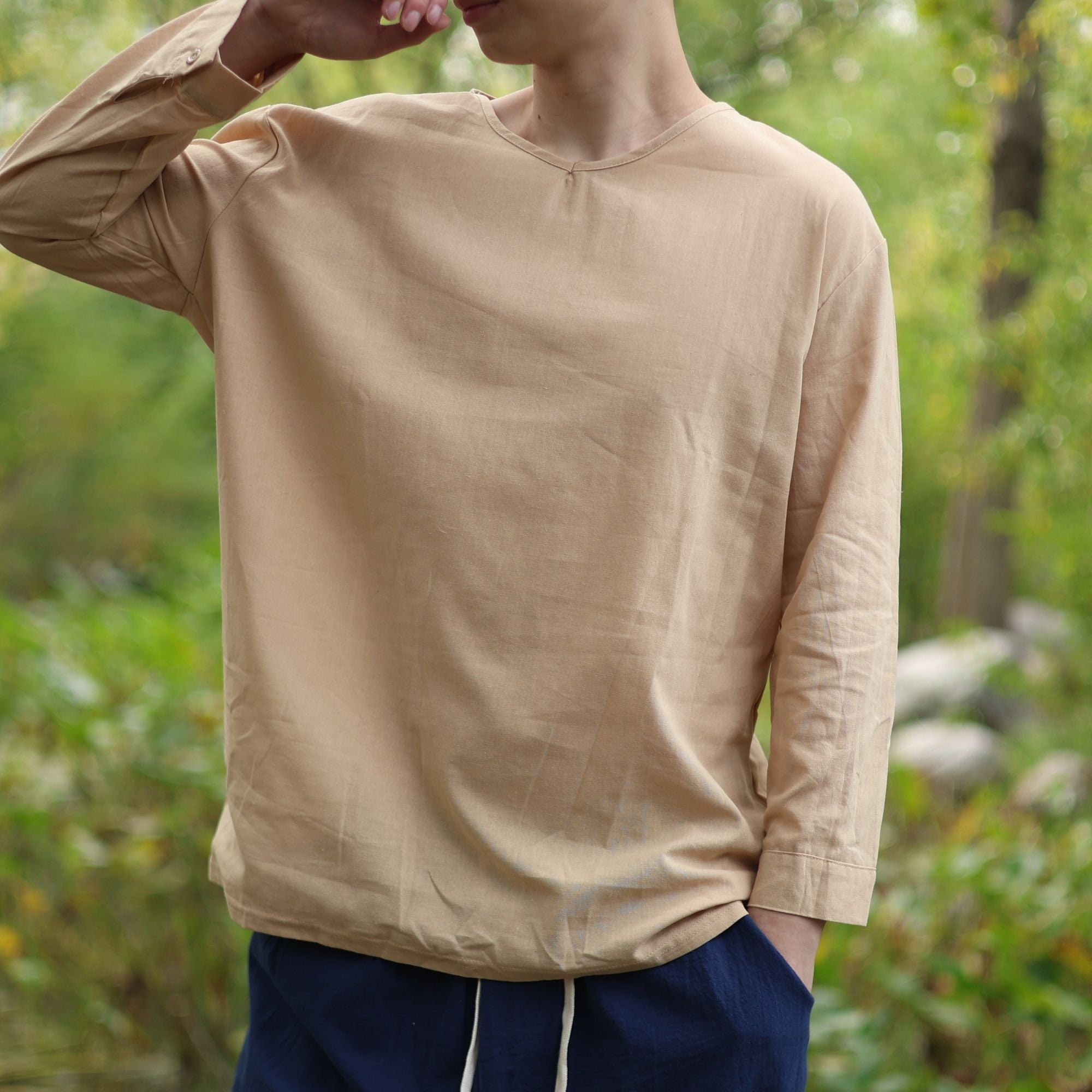 Beige Medieval Long Sleeve Tunic