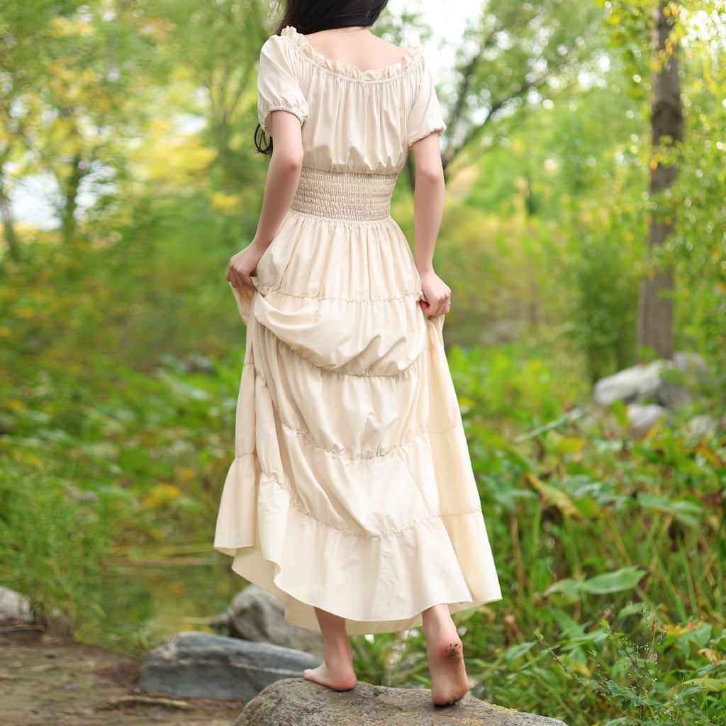 Beige Medieval Renaissance Dress