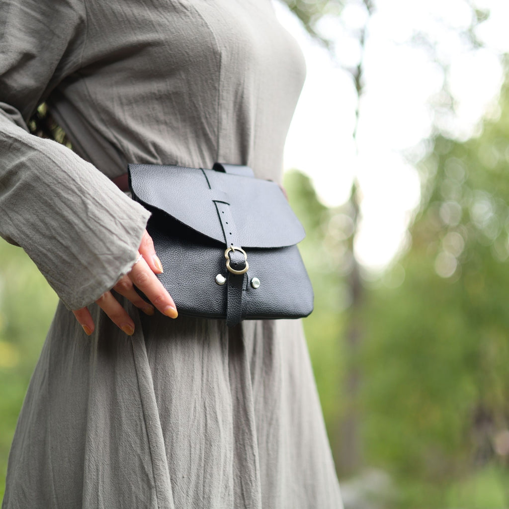 Black Medieval PU Leather Belt Pouch (Copy)