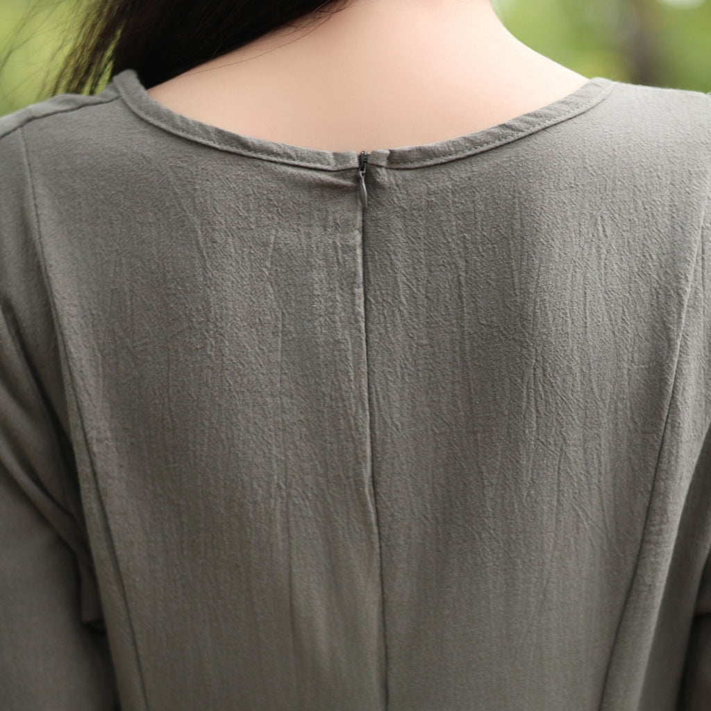 Army Green Medieval Peasant Dress