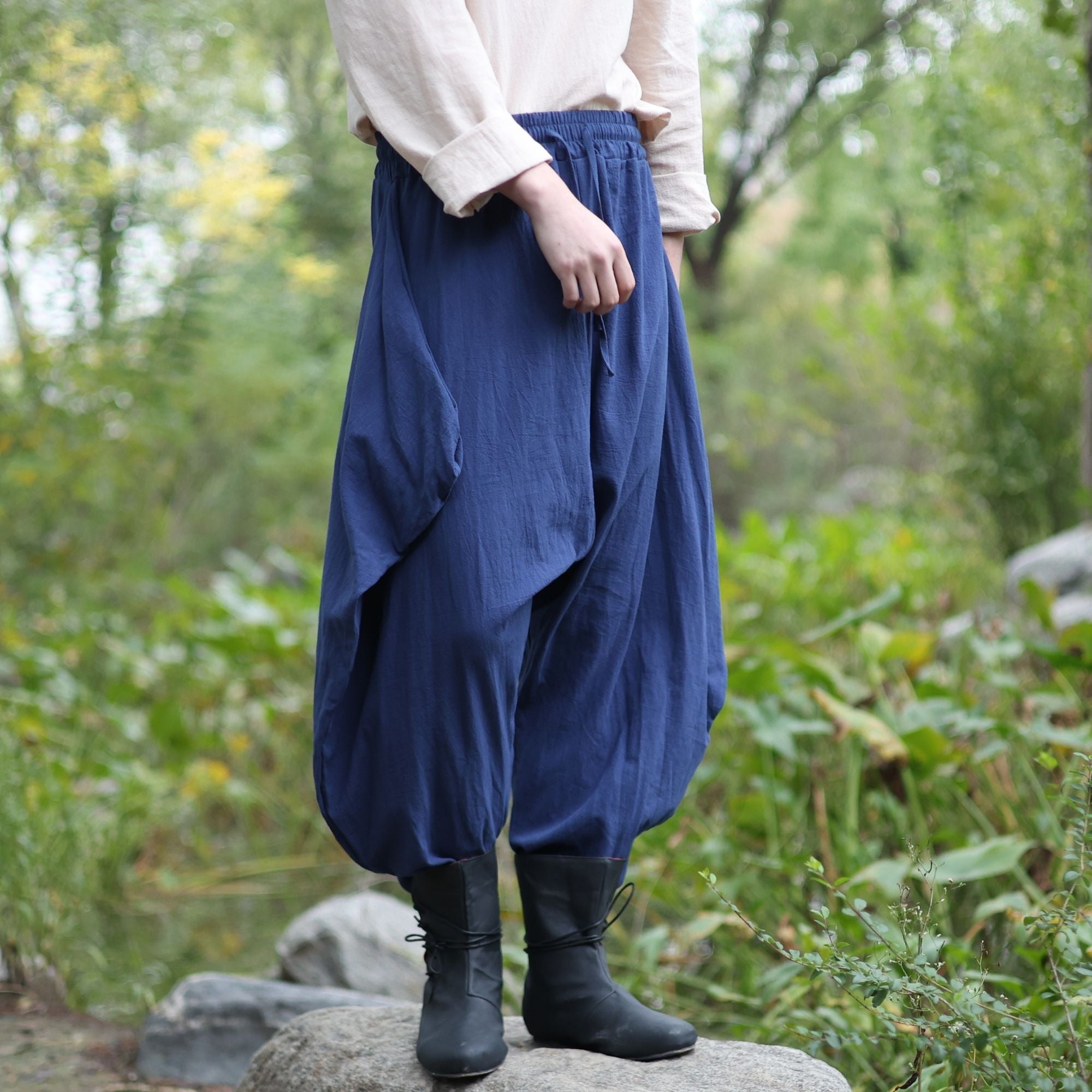 Medieval Gray Harem LARP Pants