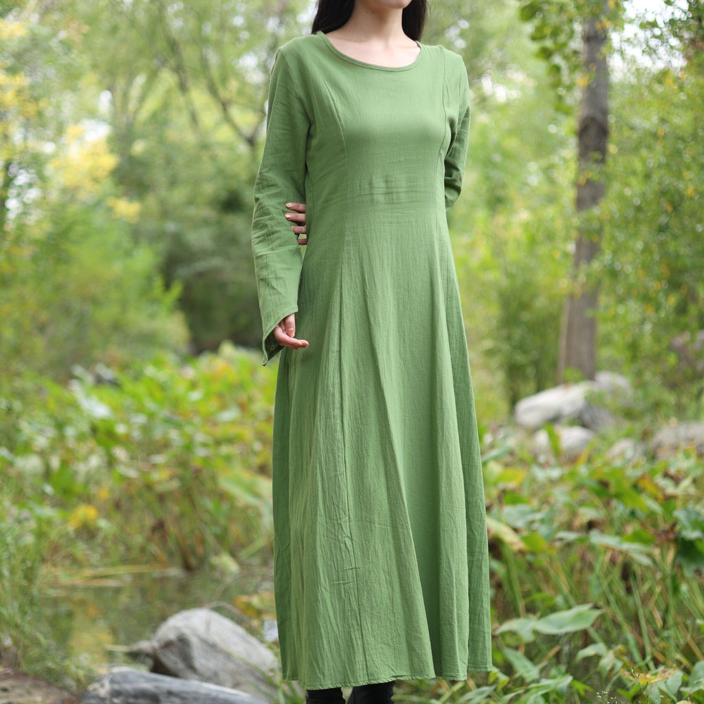 Green Medieval Peasant Dress
