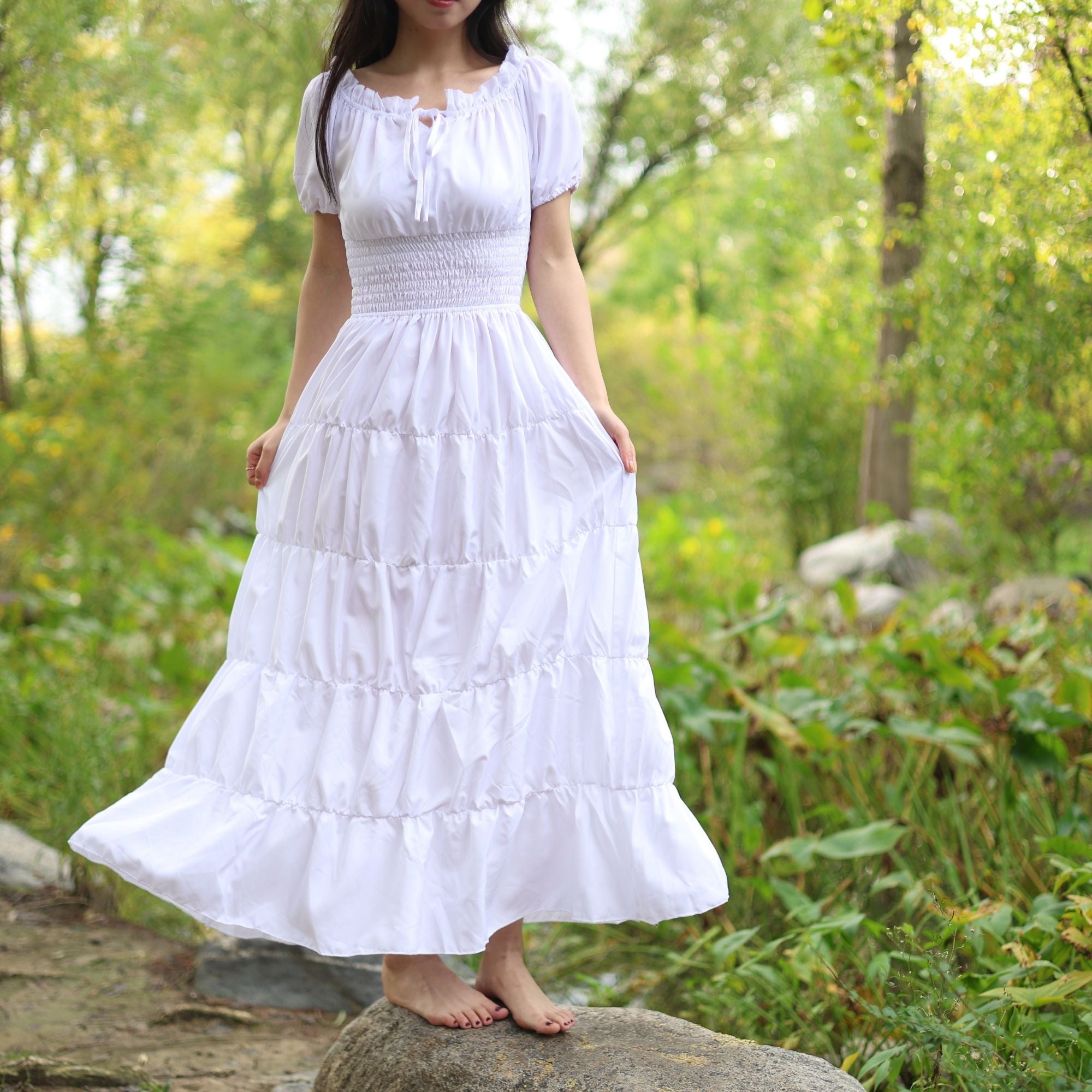 White Medieval Renaissance Dress