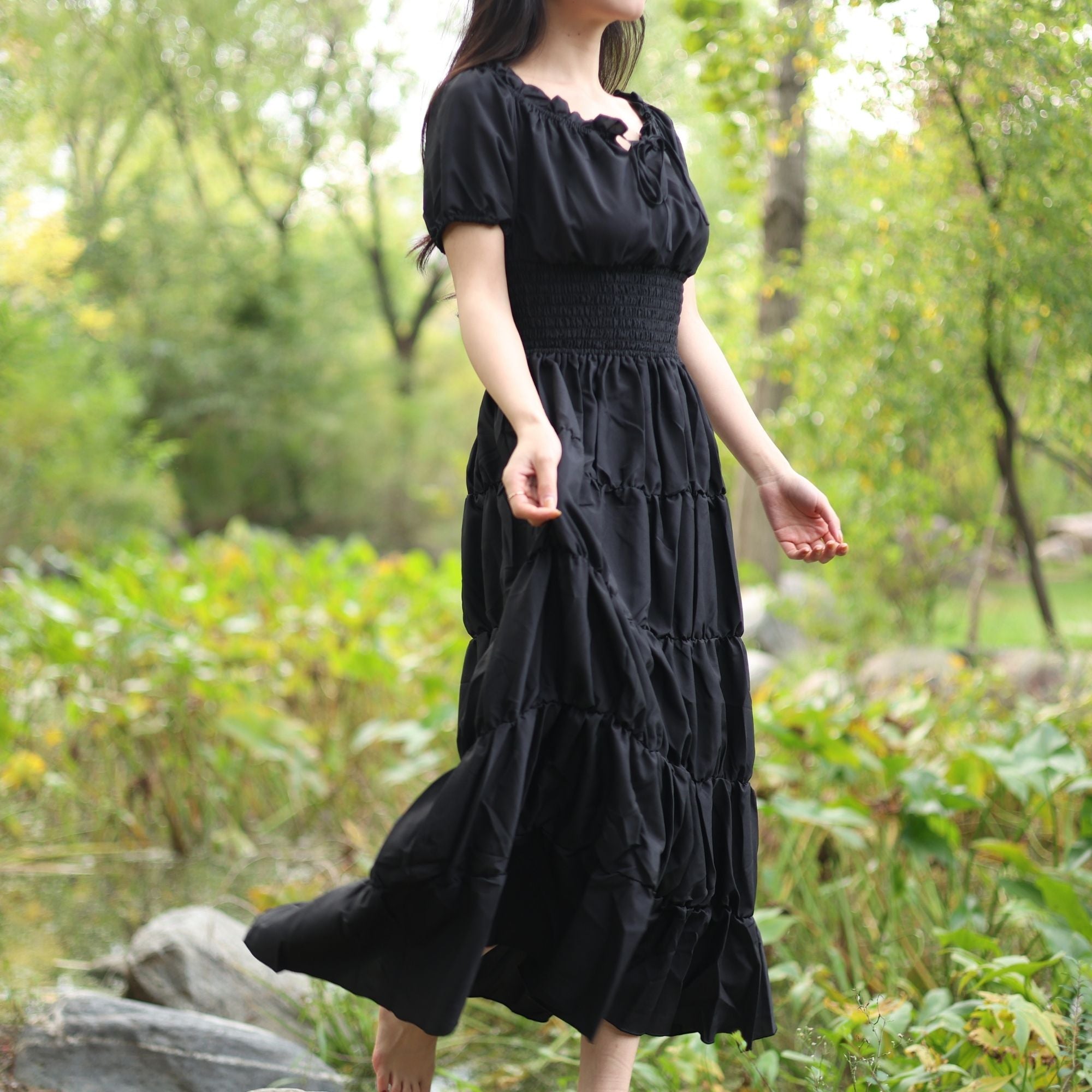 Black Medieval Renaissance Dress