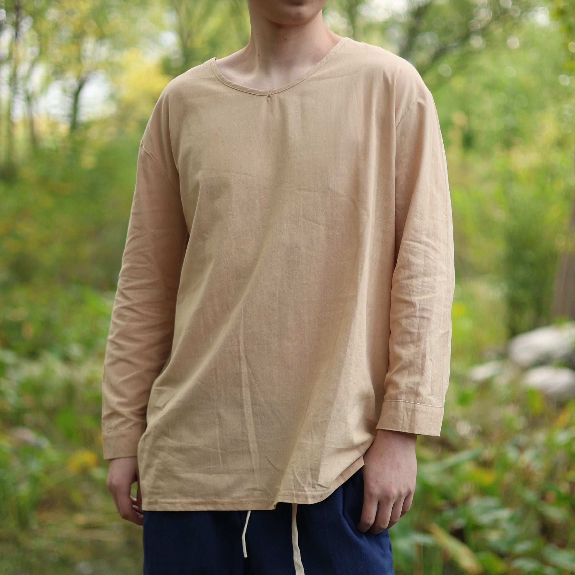 Beige Medieval Long Sleeve Tunic