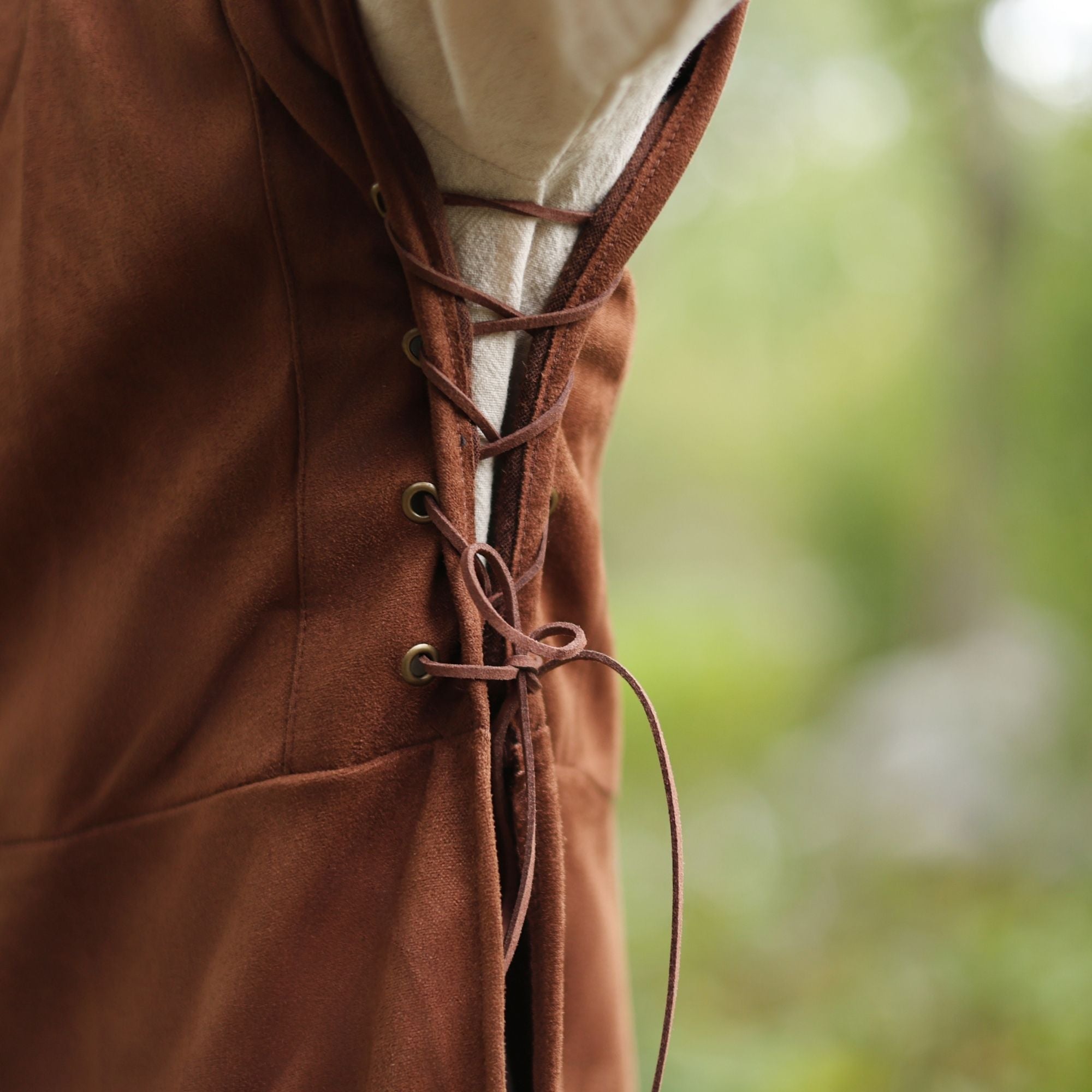 Brown Medieval Lace-Up Tunic