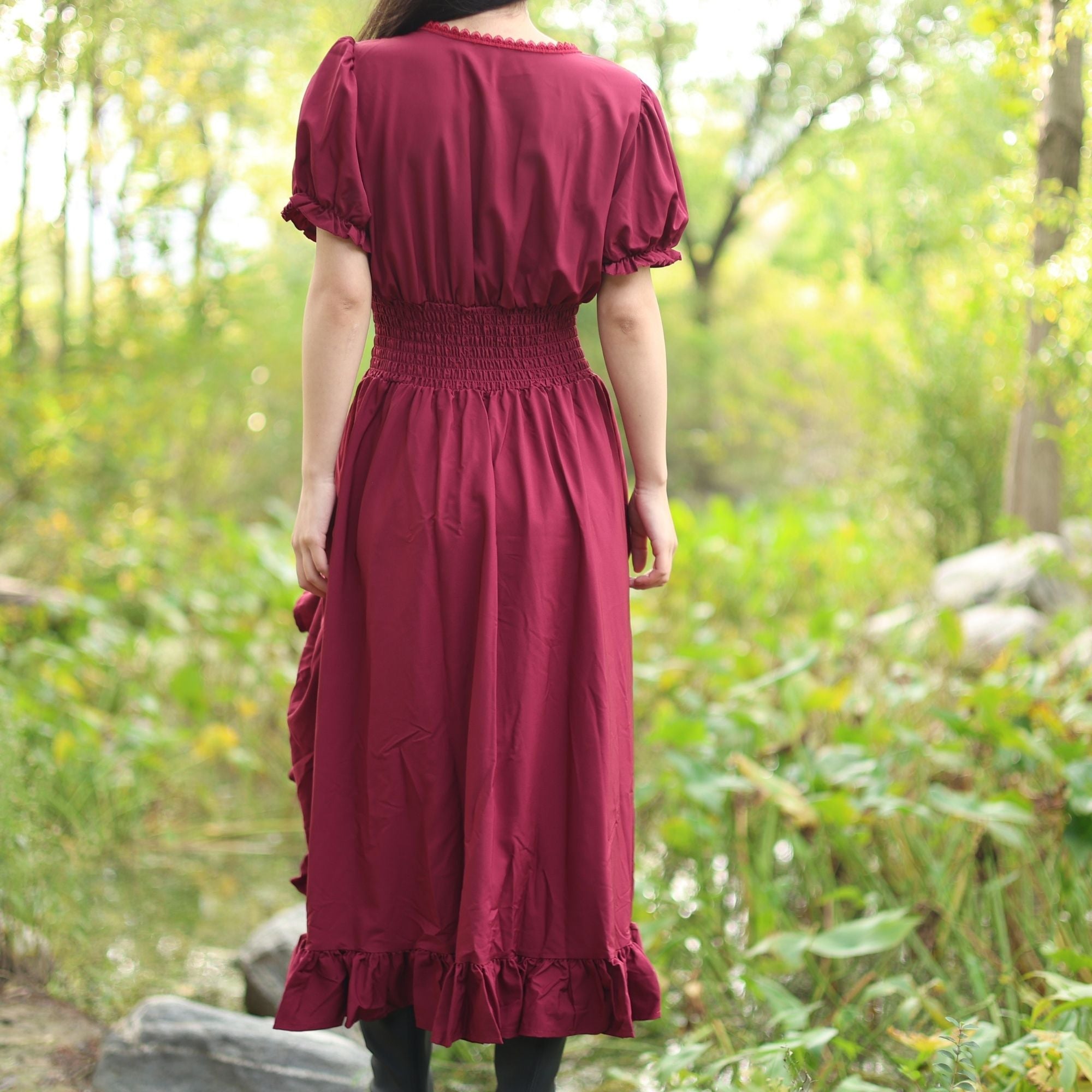 Red Medieval Renaissance Dress – LARP Vintage Gown
