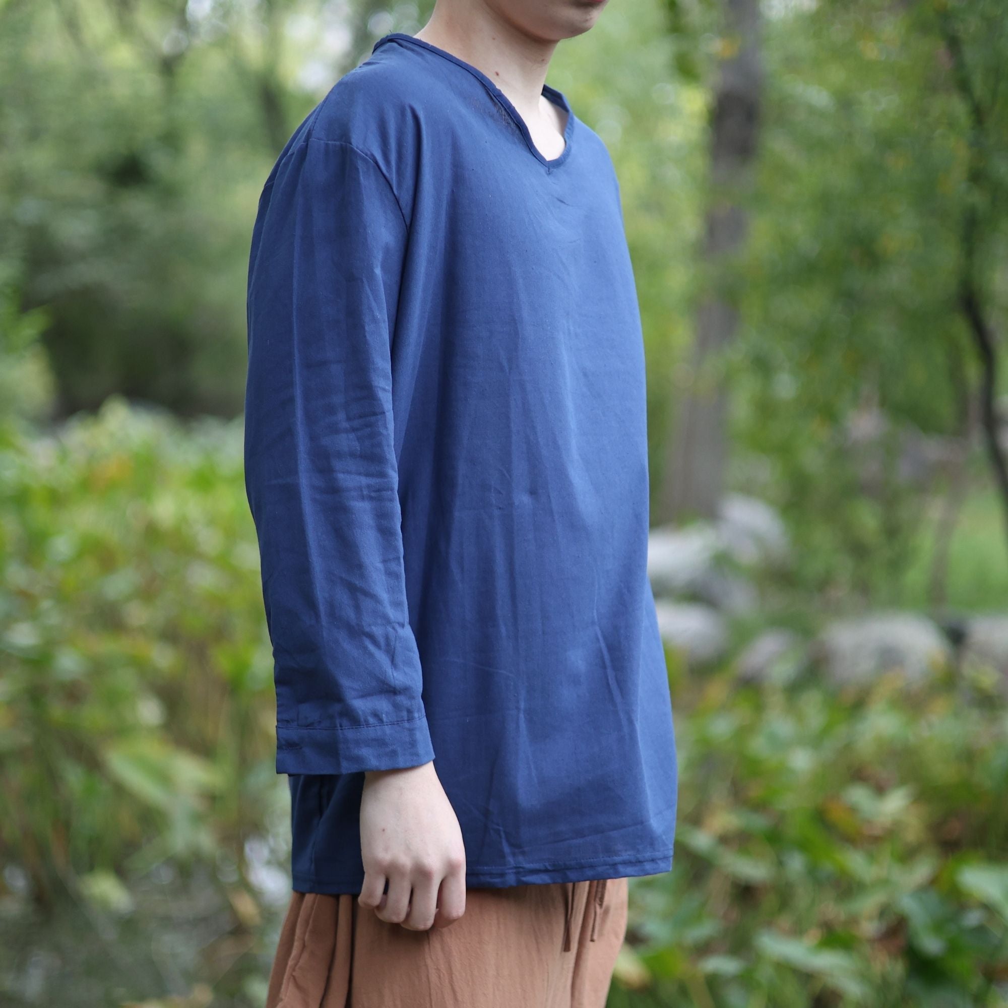 Navy Blue Medieval Long Sleeve Tunic