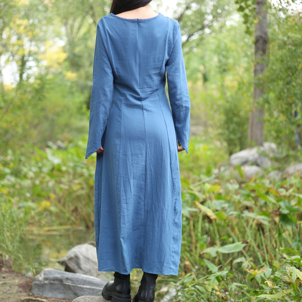 Blue Medieval Peasant Dress