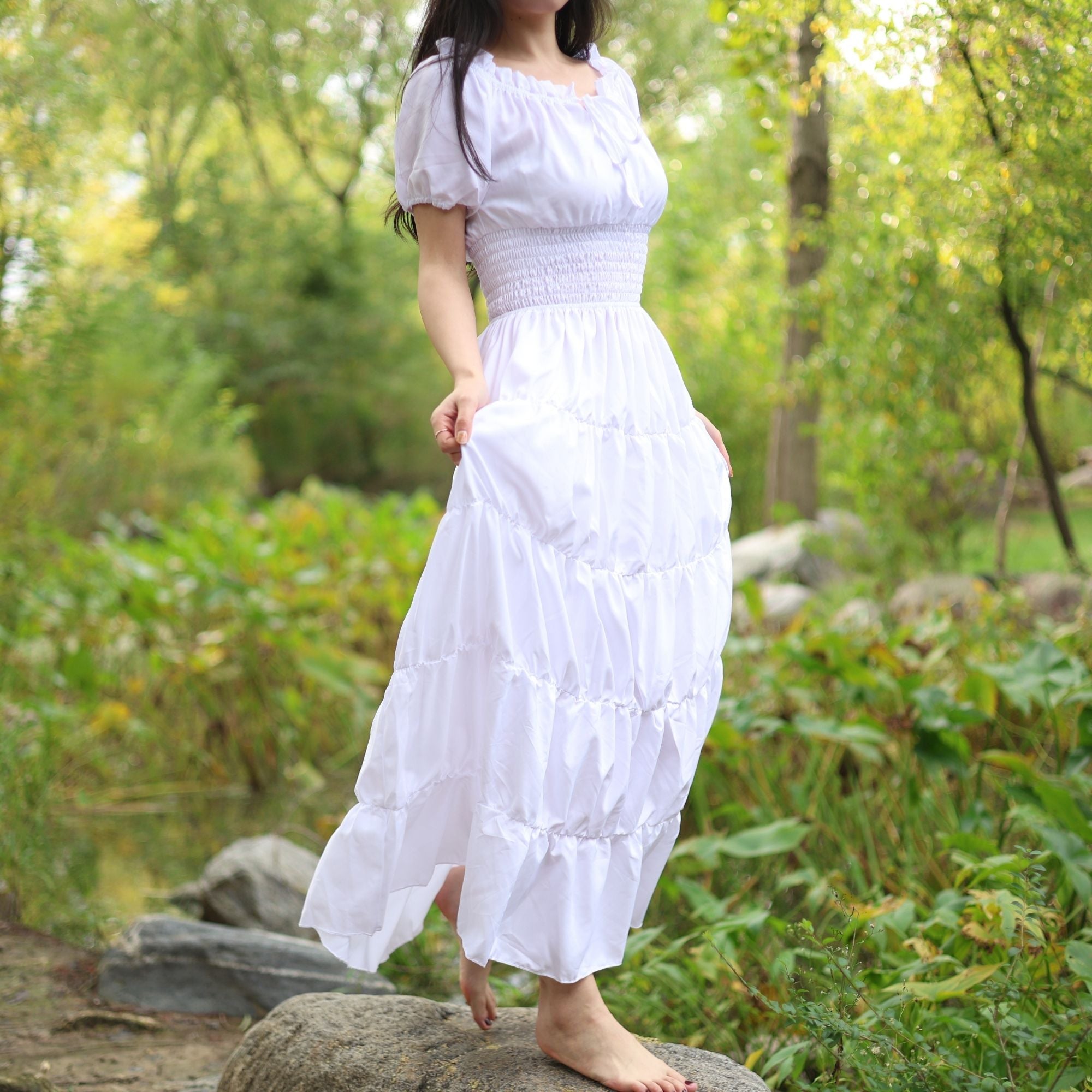 White Medieval Renaissance Dress