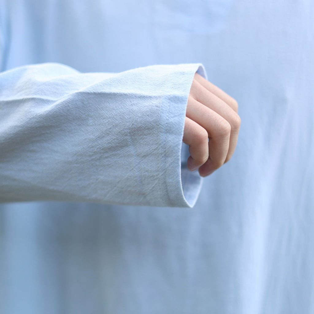 Light Blue Medieval LARP V Neck Tunic Shirt