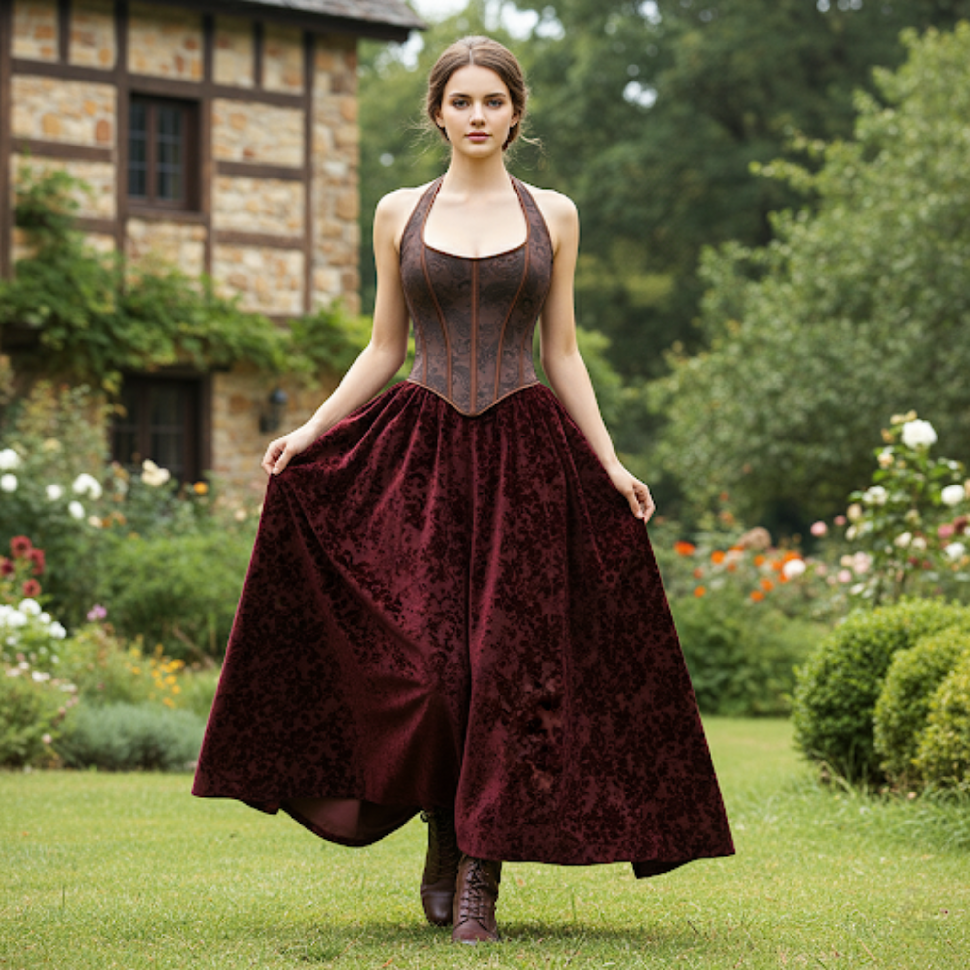 Medieval Corset – Brown Renaissance Fair Corset