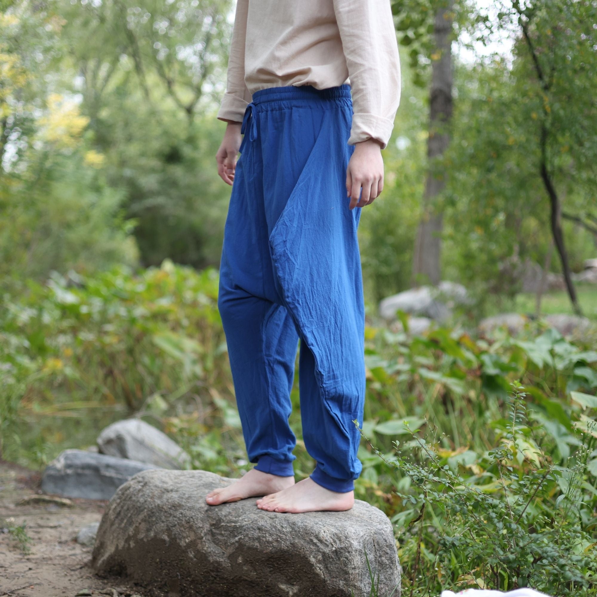Medieval Light Blue Harem LARP Pants