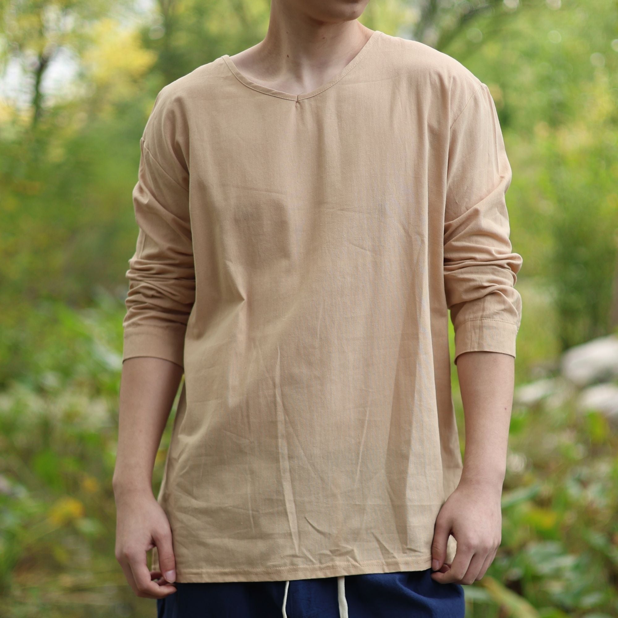 Beige Medieval Long Sleeve Tunic