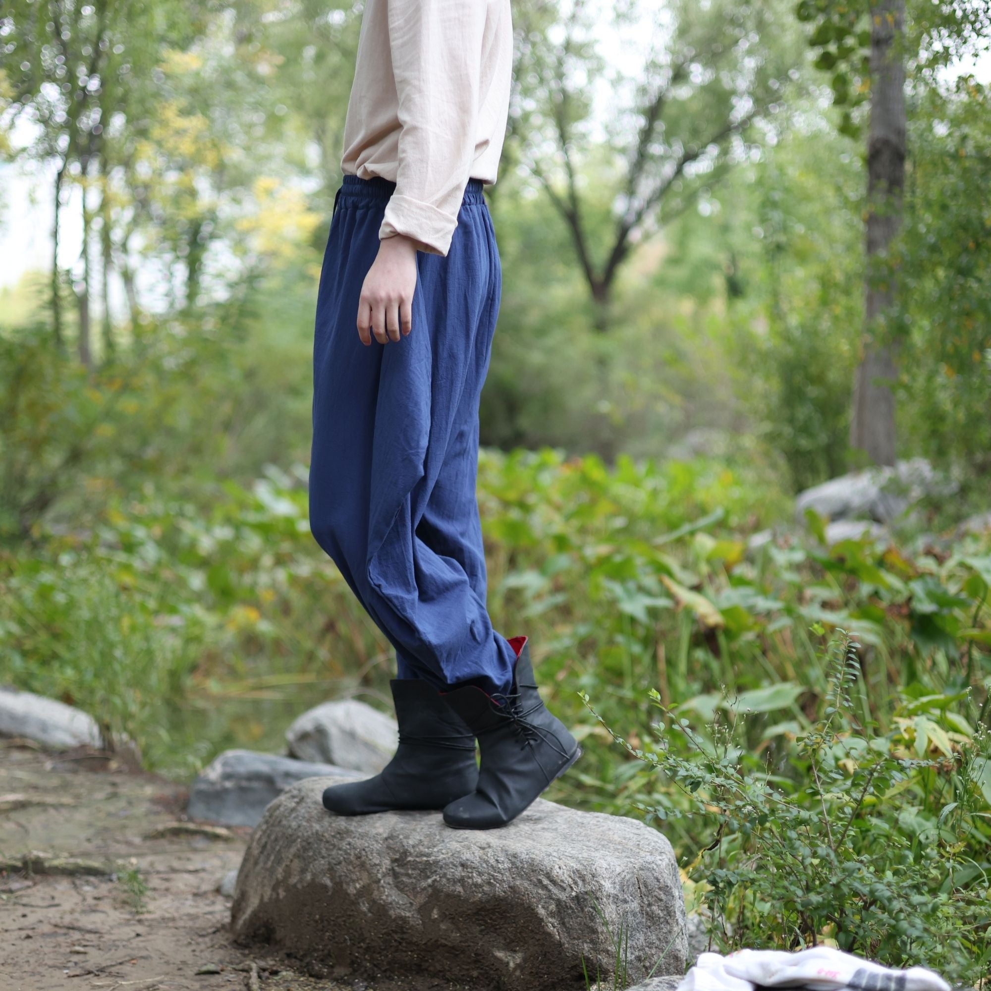 Medieval Blue Harem LARP Pants