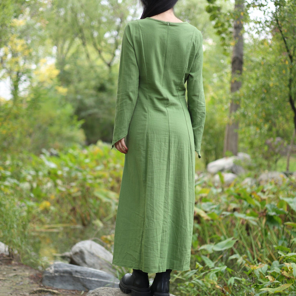 Green Medieval Peasant Dress