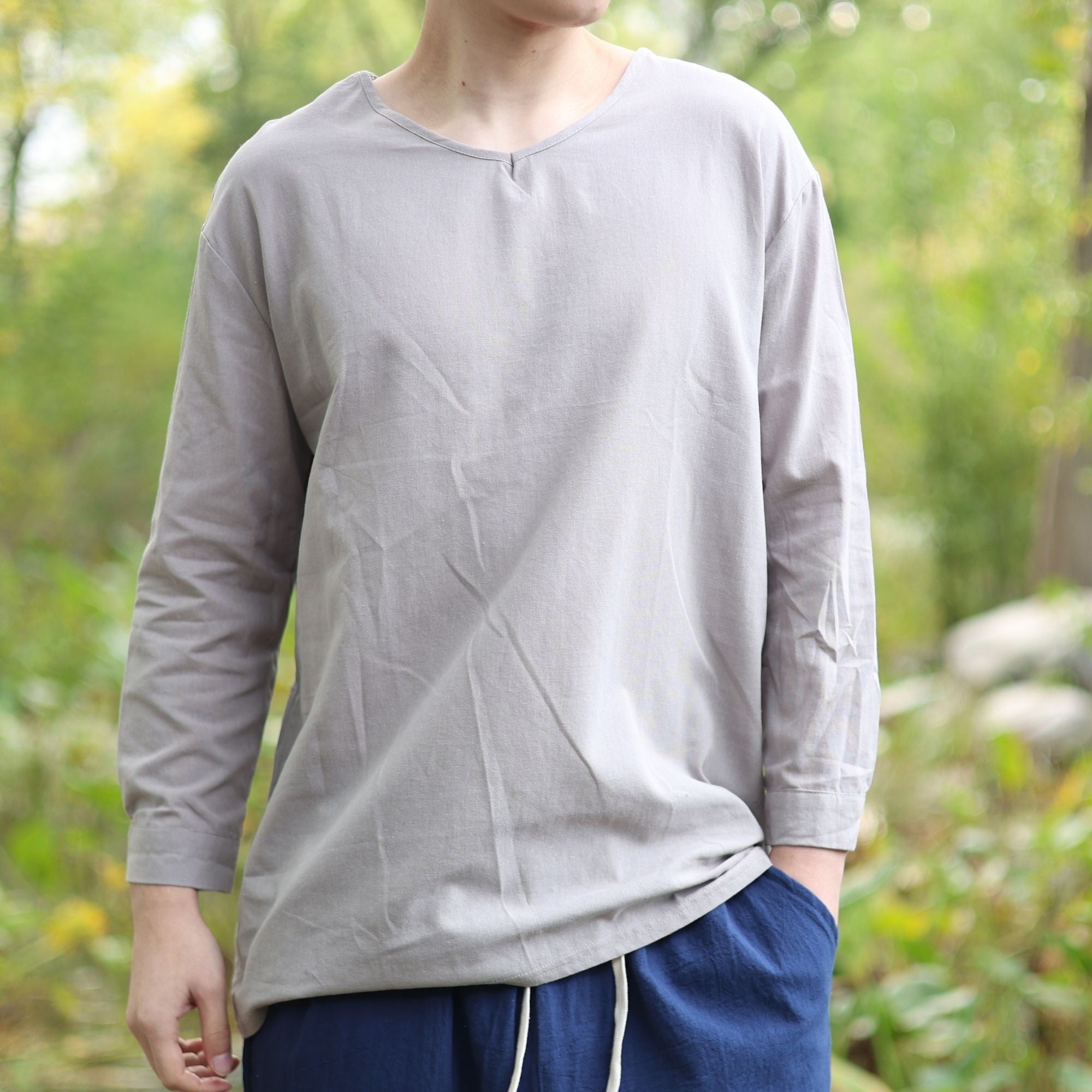 Grey Medieval Long Sleeve Tunic