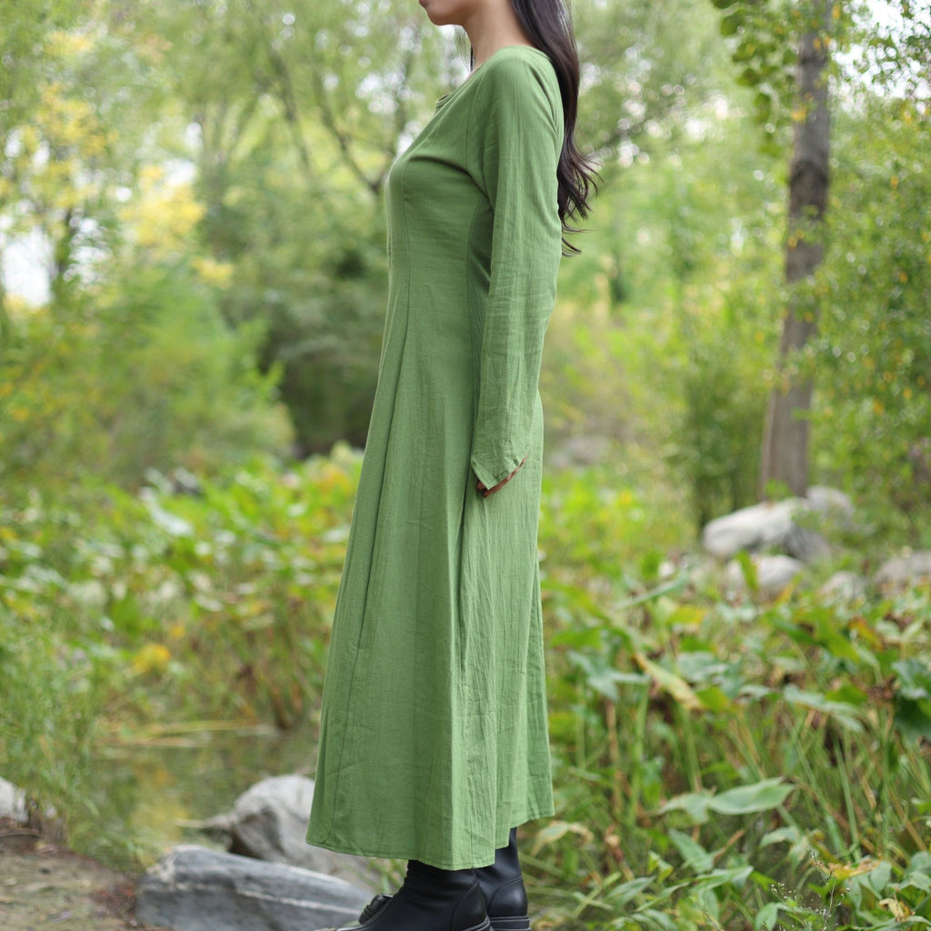 Green Medieval Peasant Dress