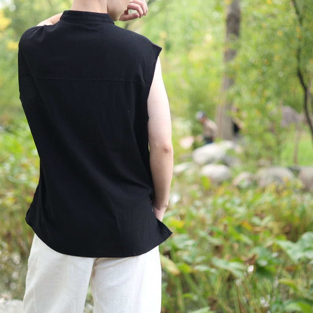 Black Medieval Sleeveless Tunic