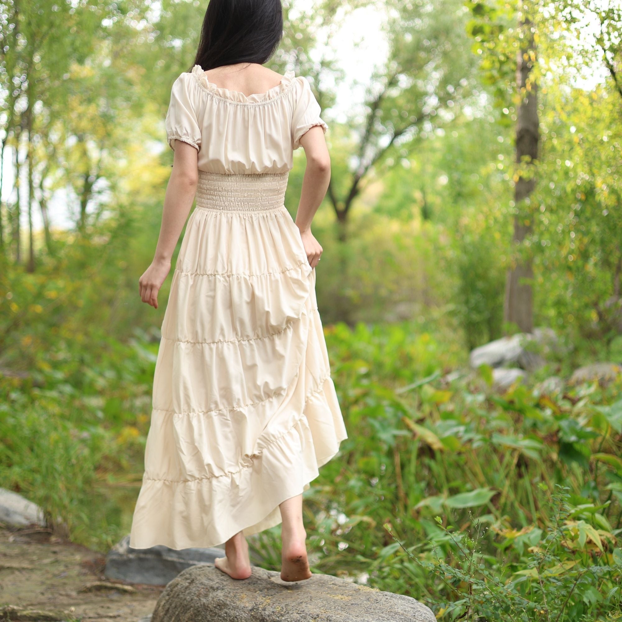 Beige Medieval Renaissance Dress