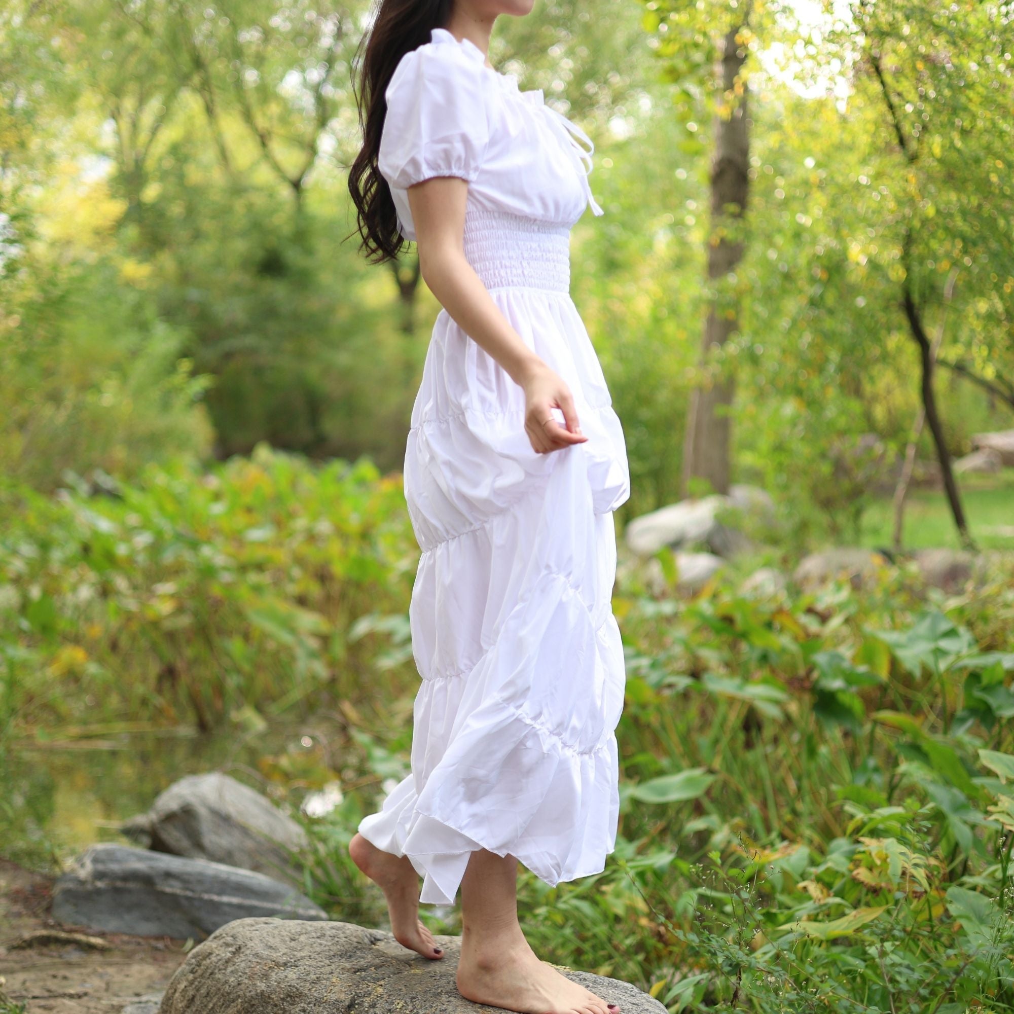 White Medieval Renaissance Dress