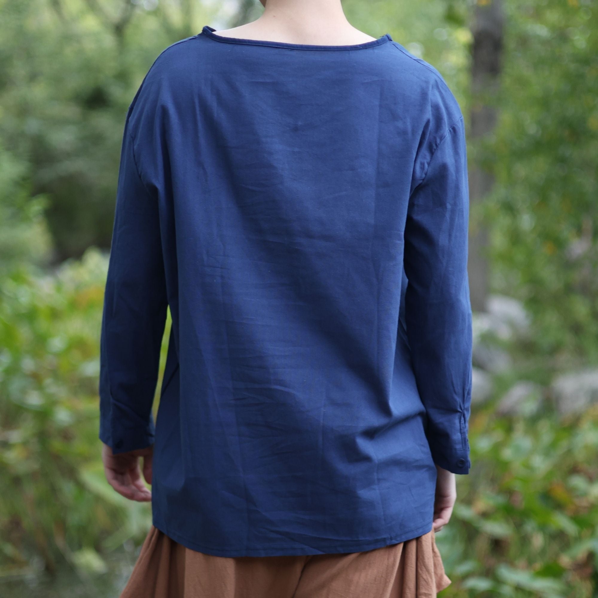 Navy Blue Medieval Long Sleeve Tunic