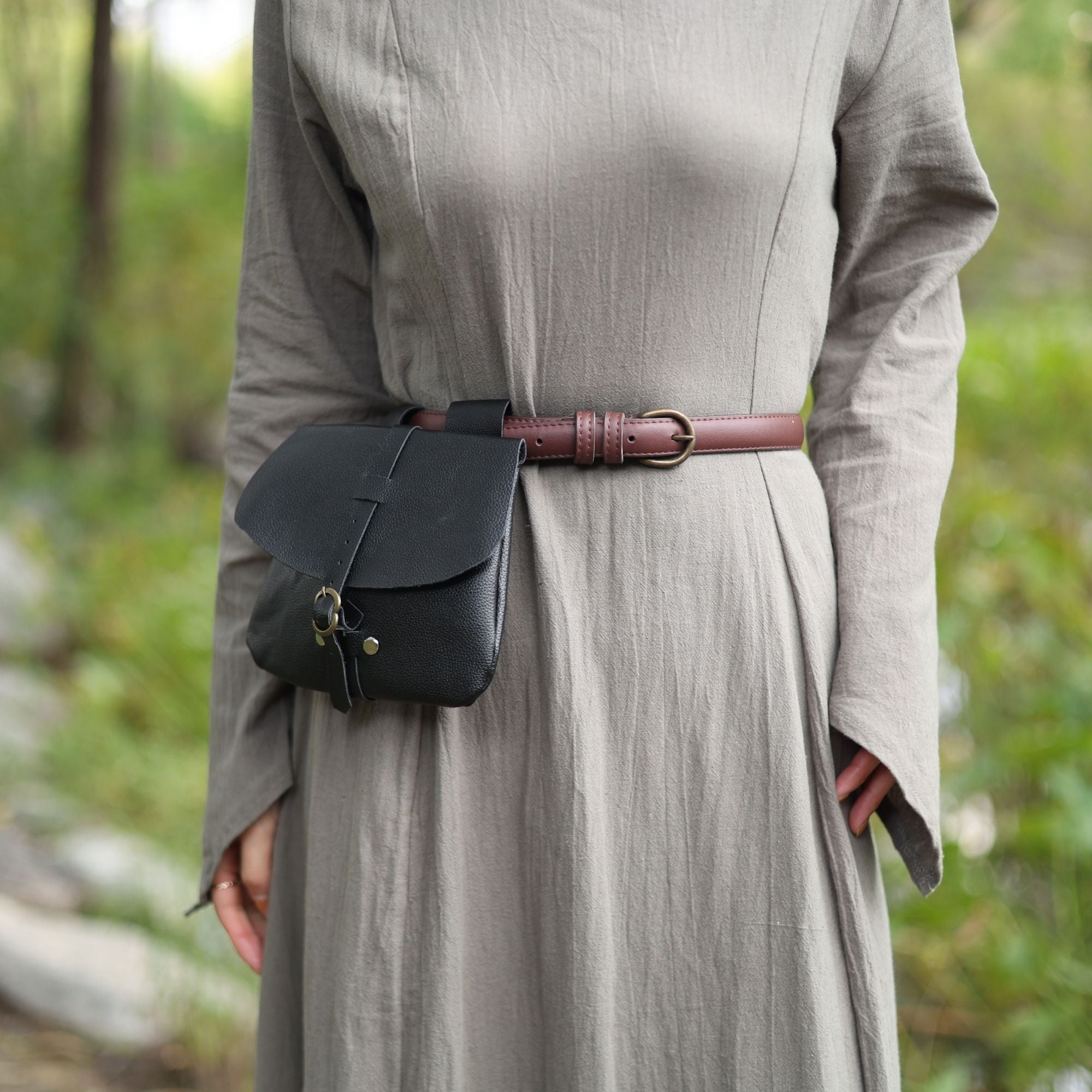 Black Medieval PU Leather Belt Pouch (Copy)